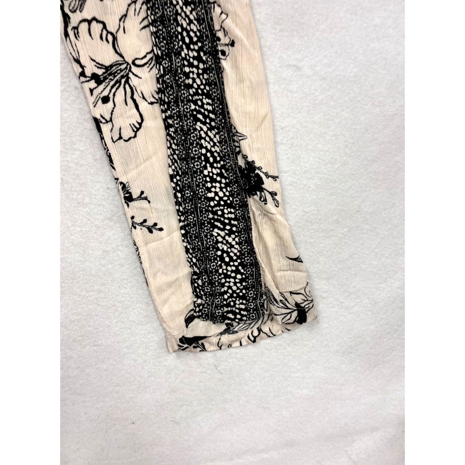 Vintage Rewash Large Floral Print Rayon Pants Womens L Beige Floral Rayon Pants Womens L Size 36" / US 14 / IT 50 - 7 Thumbnail