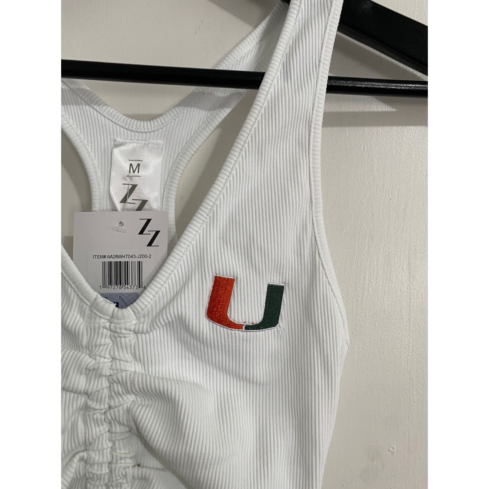 NCAA NWT Miami Hurricanes White Tank Top Size M Size M / US 6-8 / IT 42-44 - 2 Thumbnail
