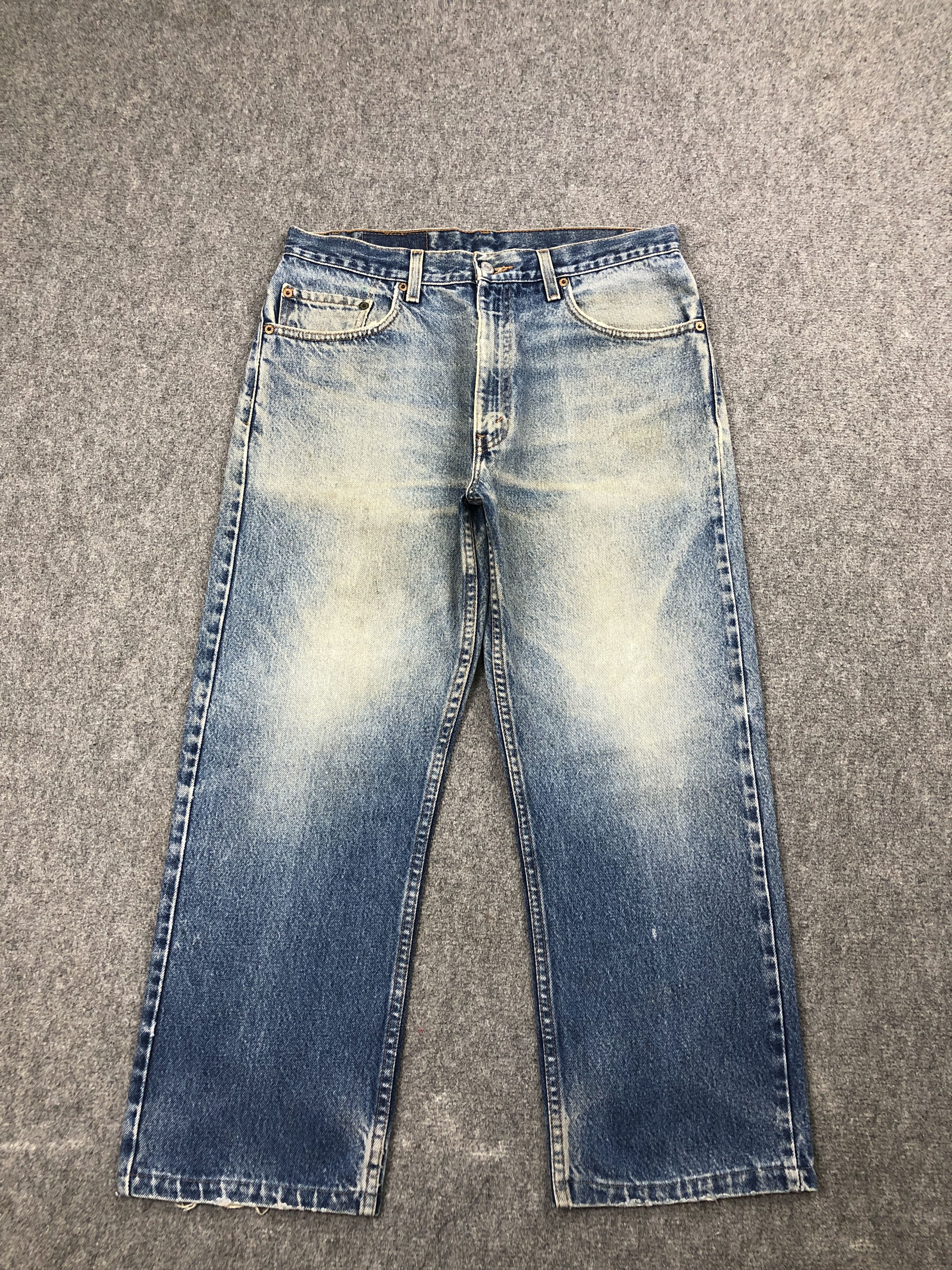 Levi's × Vintage 90s Vintage Levis 505 Faded Blue Jeans DP2526 Size US 33 - 1 Thumbnail