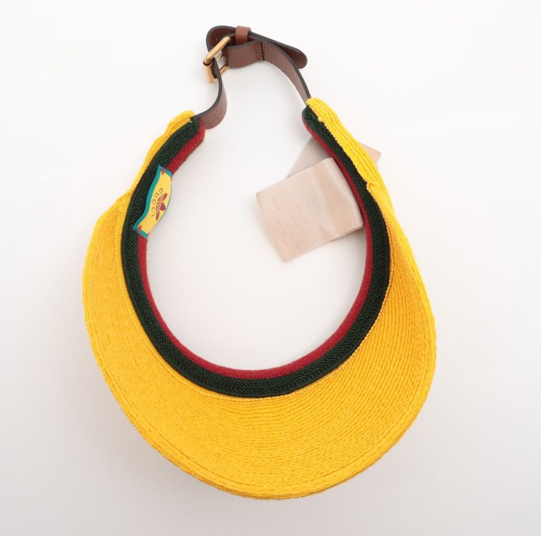 Gucci Gucci x Adidas 2022 Yellow straw visor Size ONE SIZE - 4 Thumbnail