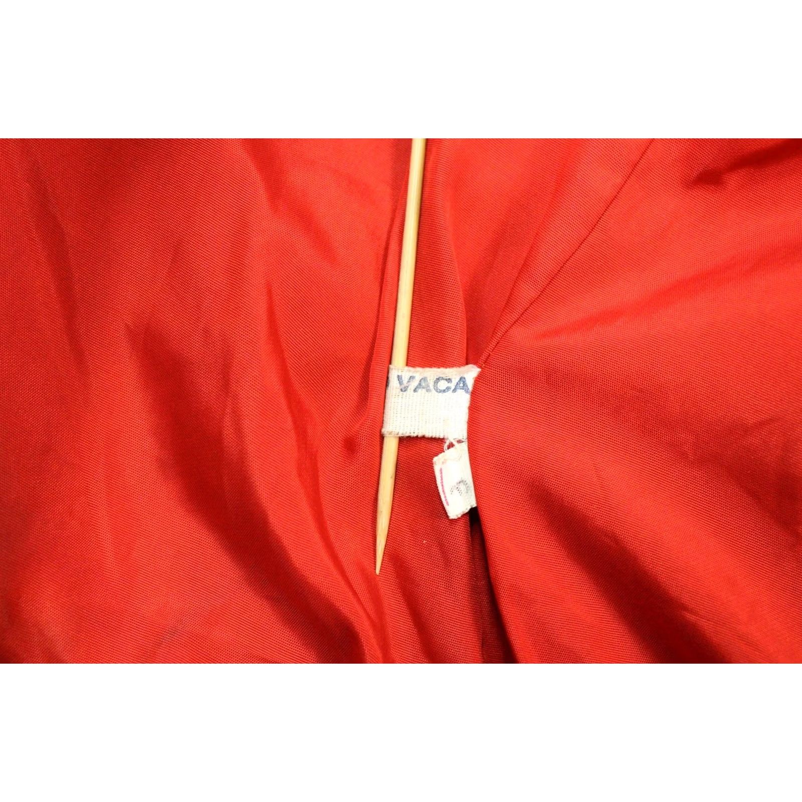 Paco Rabanne VINTAGE Paco Rabanne Jacket Womens Red Leather Bomber Zip 80s Size L / US 10 / IT 46 - 4 Thumbnail