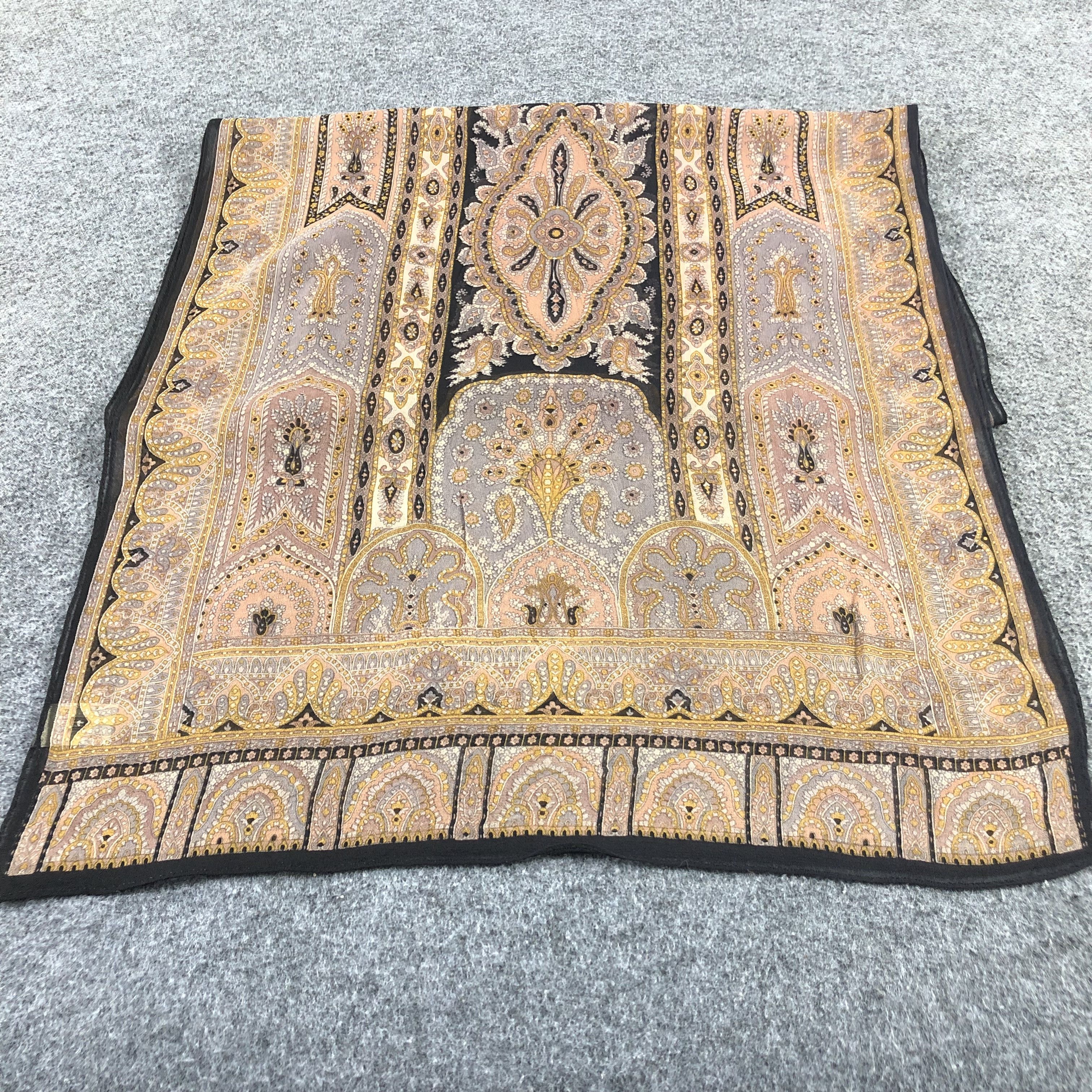 Vintage Top Kapi Luxury Silk Stole Silk Scarf M891 Size ONE SIZE - 4 Thumbnail