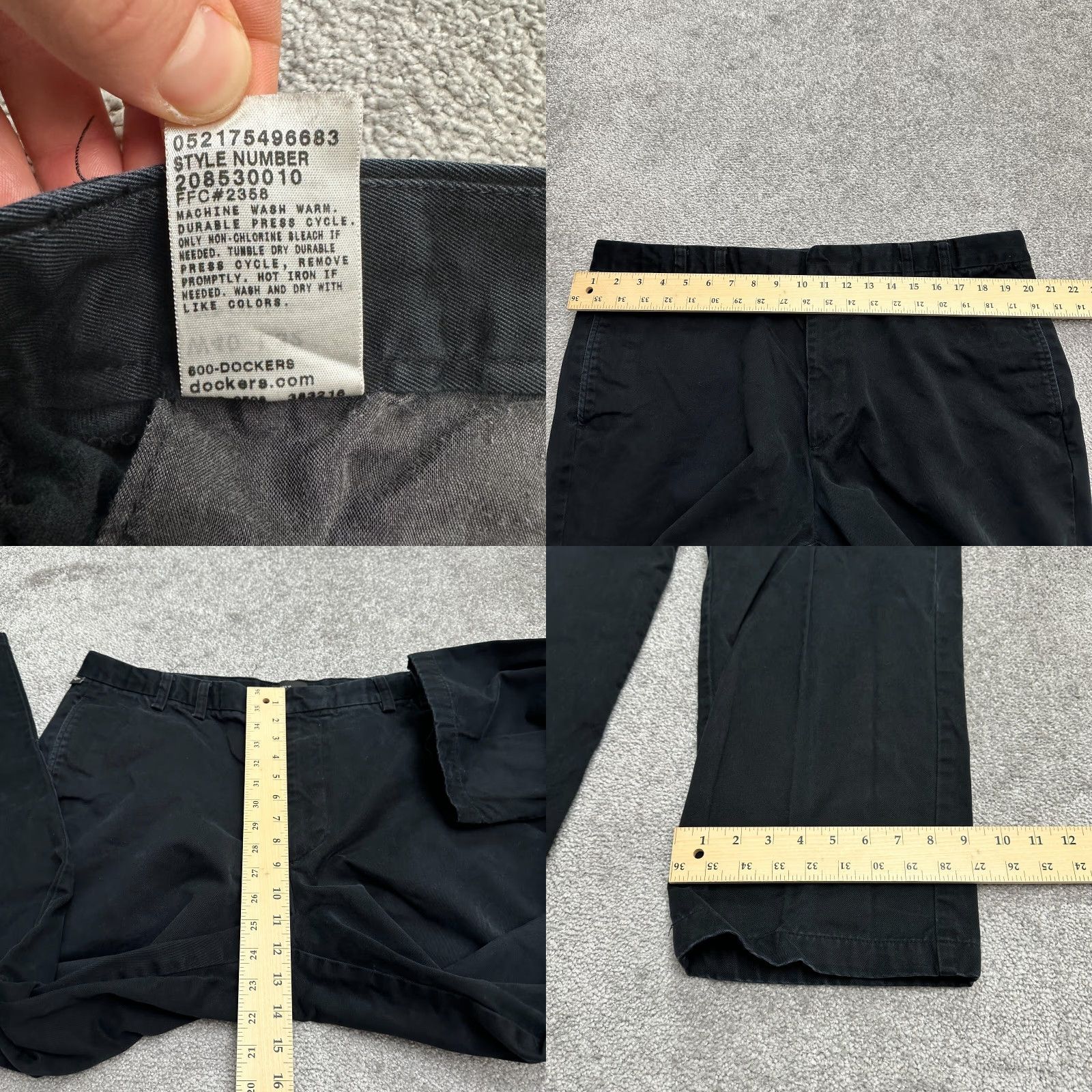 Dockers Dockers Pants Mens 40x32 Black Dress Flat Front Relaxed Straight Classic Mens Size US 40 / EU 56 - 8 Thumbnail