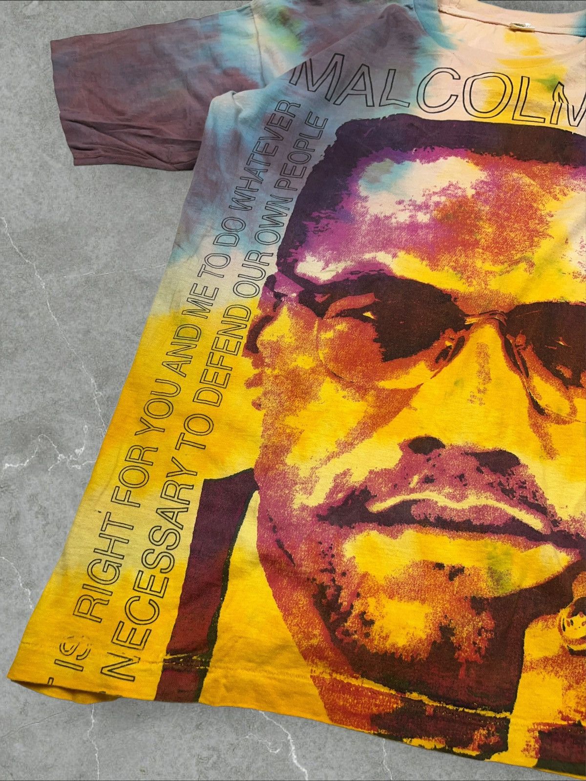 Rap Tees Vintage Malcolm X Mosquitohead All Over Print T-shirt Size US XL / EU 56 / 4 - 4 Thumbnail