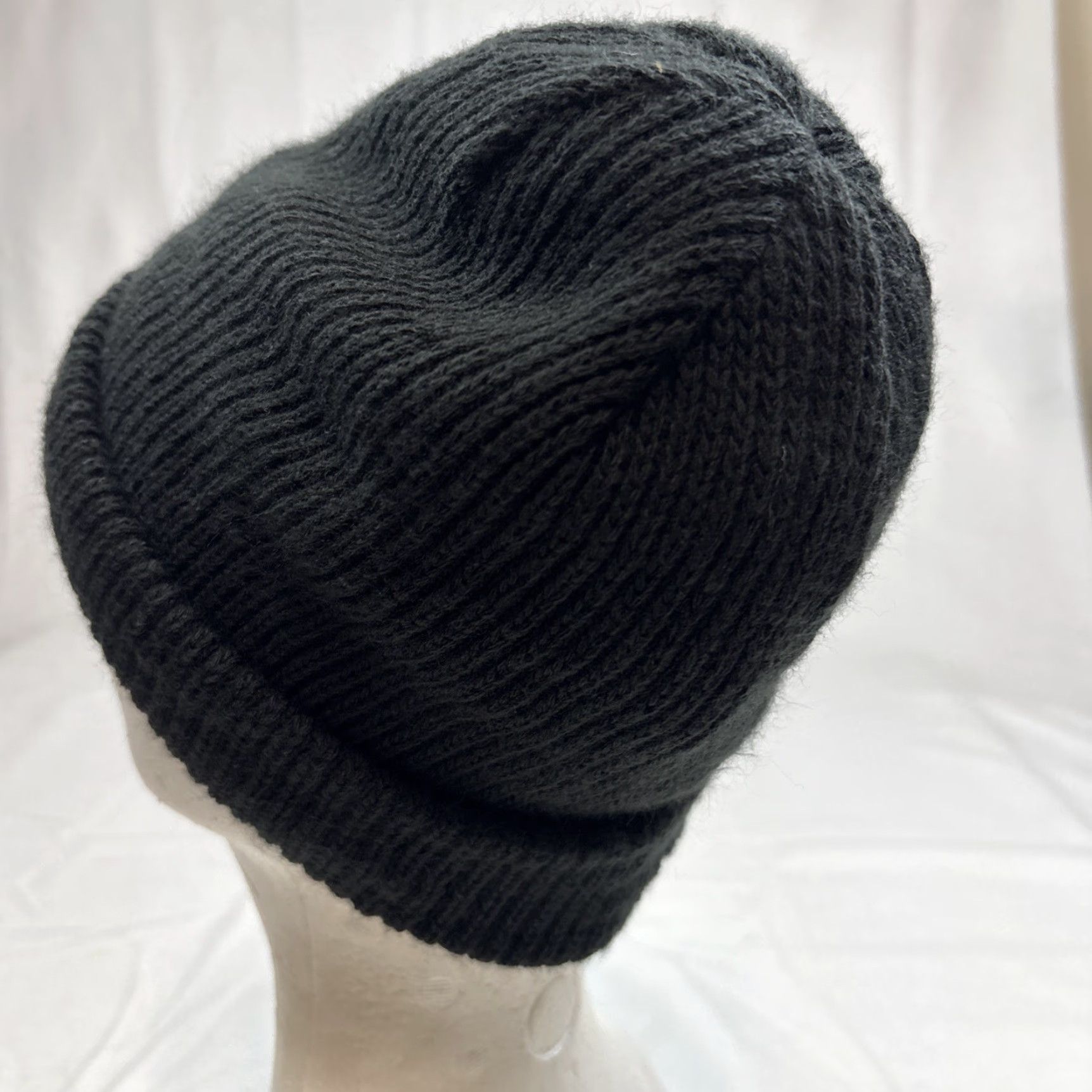 Vintage North Face Black Core Classic Knit Ribbed Beanie Cuffed Skull Cap Mens OS Fleece Size US M / EU 48-50 / 2 - 3 Thumbnail