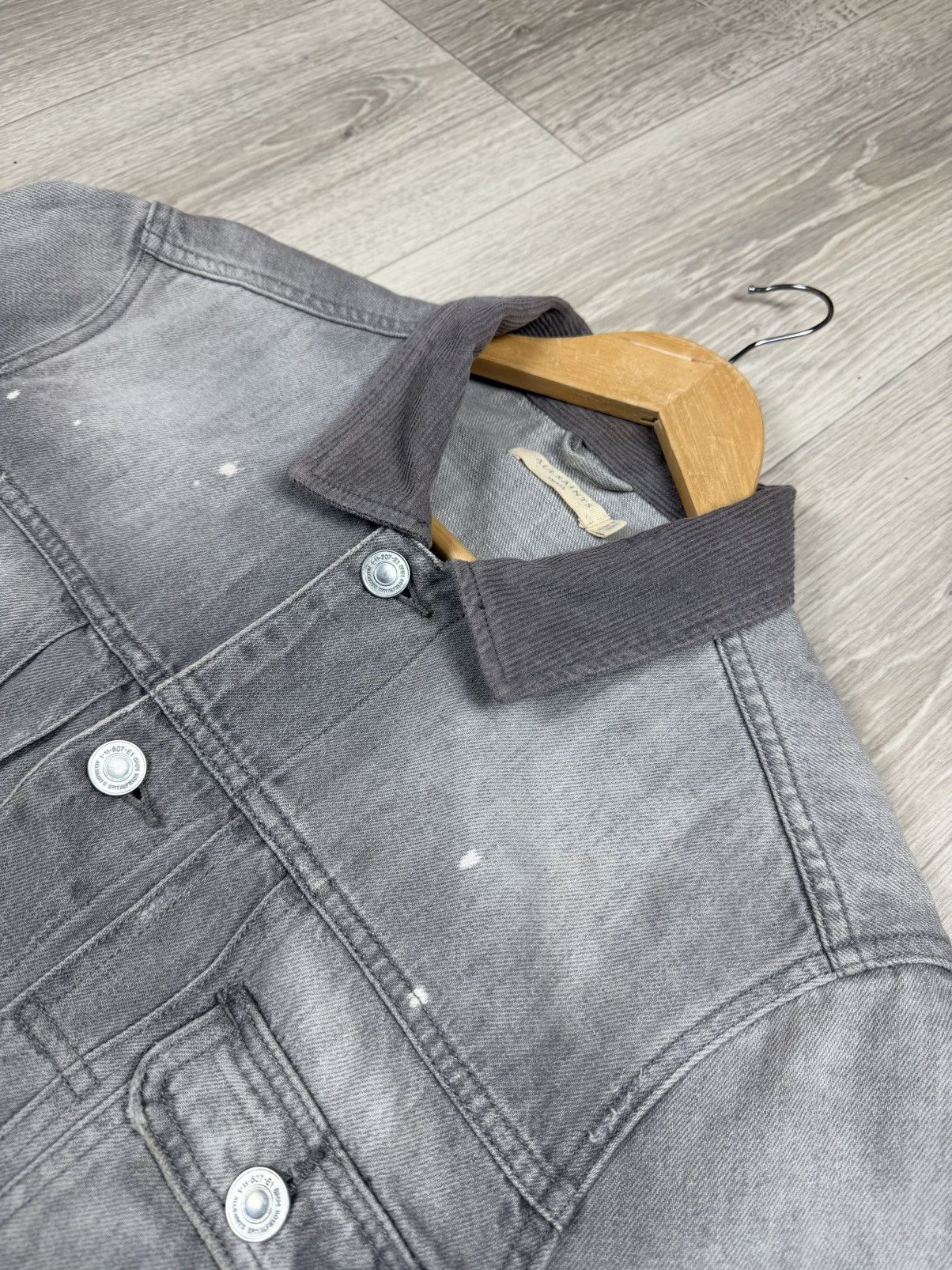 Allsaints ALLSAINTS Akola Jacket Distressed Gray Denim Size S Size US S / EU 44-46 / 1 - 4 Thumbnail