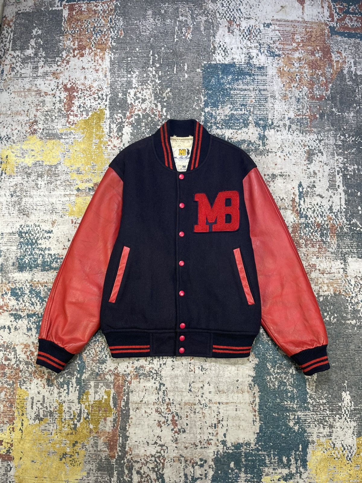 Macbeth Vtg 90s Macbeth Leather Sleeve Patch Logo Varsity Jacket Size US M / EU 48-50 / 2 - 1 Thumbnail