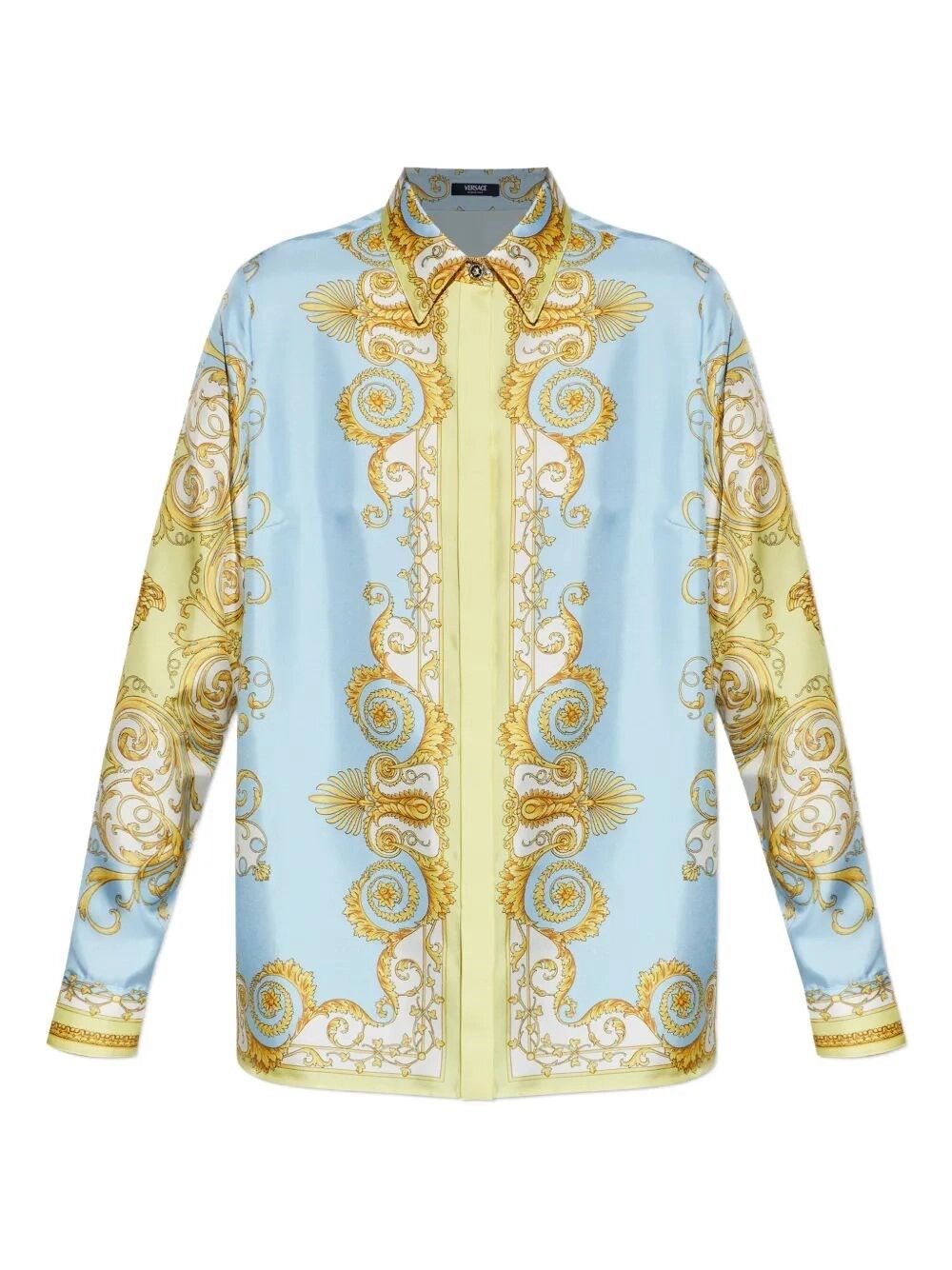 Versace Formal Shirt Print `Spring Barocco Foulard Pn 180` Size M / US 6-8 / IT 42-44 - 1 Thumbnail