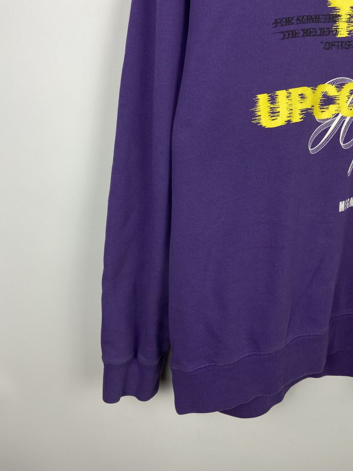 MSGM MSGM Women's Hooded Purple Logo Print Sweatshirt Hoodie Sz S Size S / US 4 / IT 40 - 6 Thumbnail