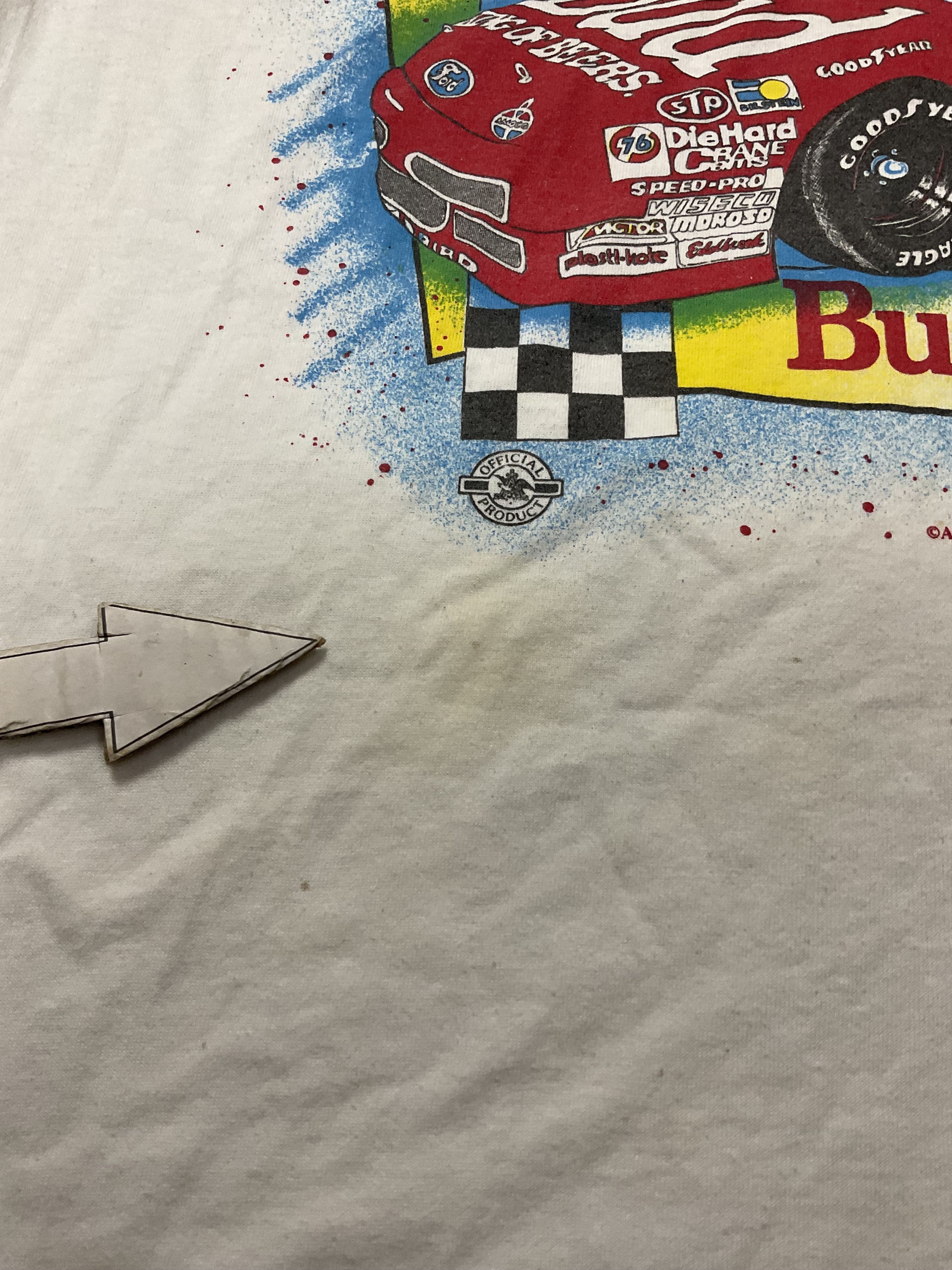 NASCAR Vintage 1992 Bill Elliott Budweiser T-Shirt Nascar Racing Size US L / EU 52-54 / 3 - 5 Thumbnail