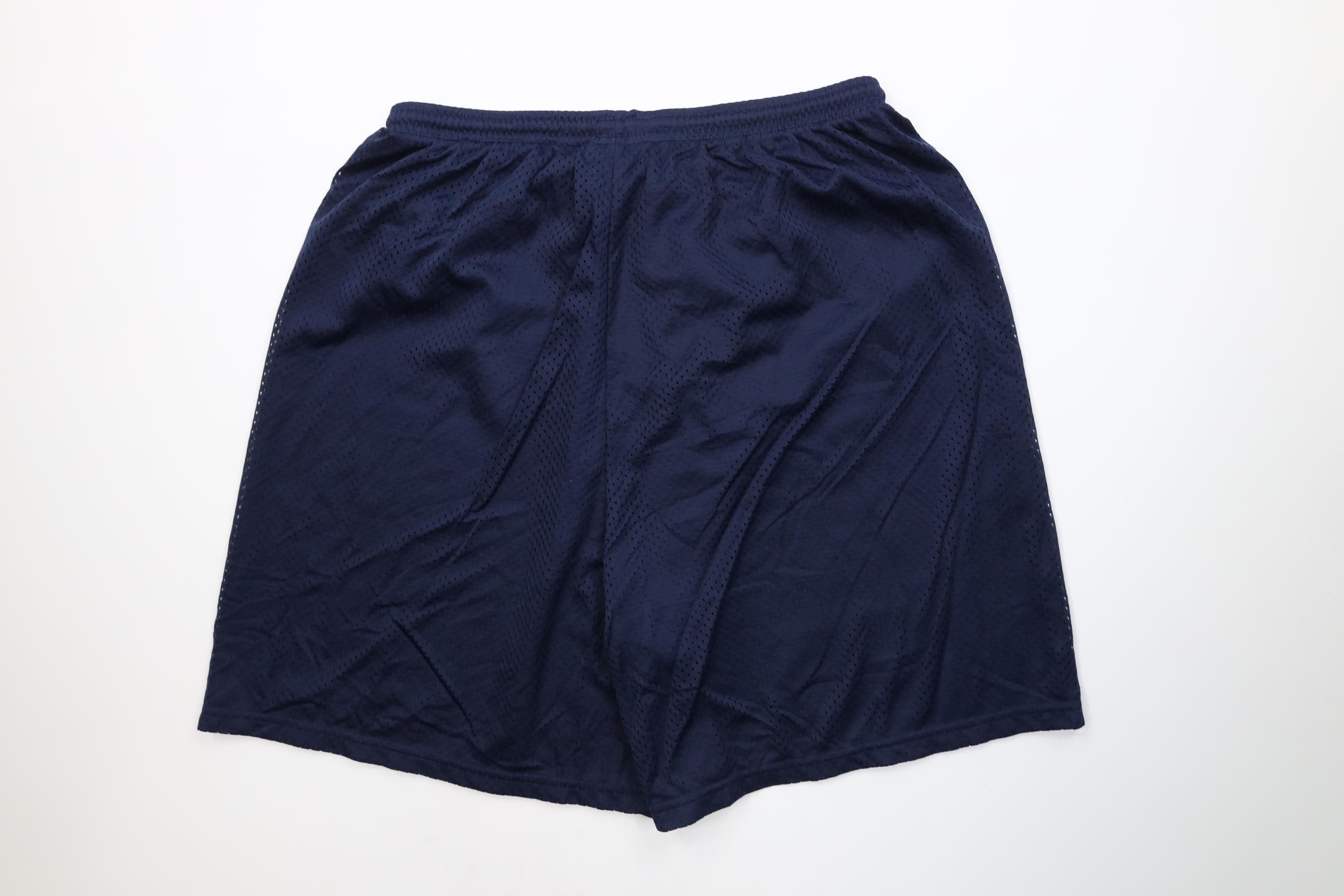 Reebok Vintage 90s Y2K Reebok Above Knee Mesh Shorts Navy Blue Size US 34 / EU 50 - 8 Thumbnail