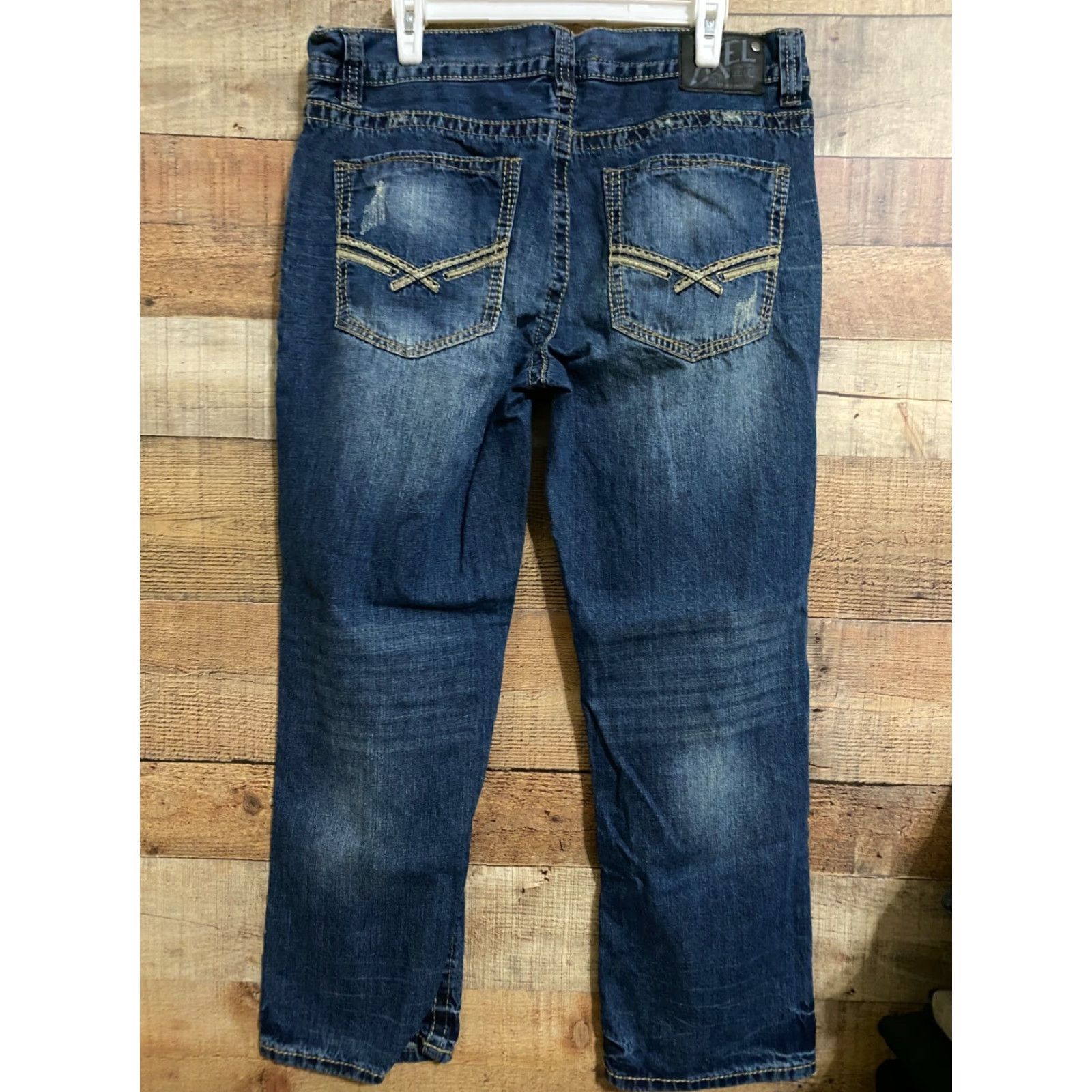 J Brand TK Axel Brand Men's Jeans Distressed Blue 36 x 30 Relaxed Straight Size US 36 / EU 52 - 4 Thumbnail