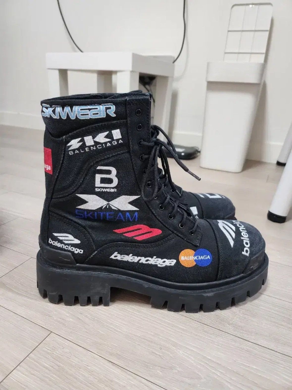 Balenciaga *rare* Balenciaga Gamer? Top League? Combat Strike Boots Size US 10 / EU 43 - 2 Thumbnail