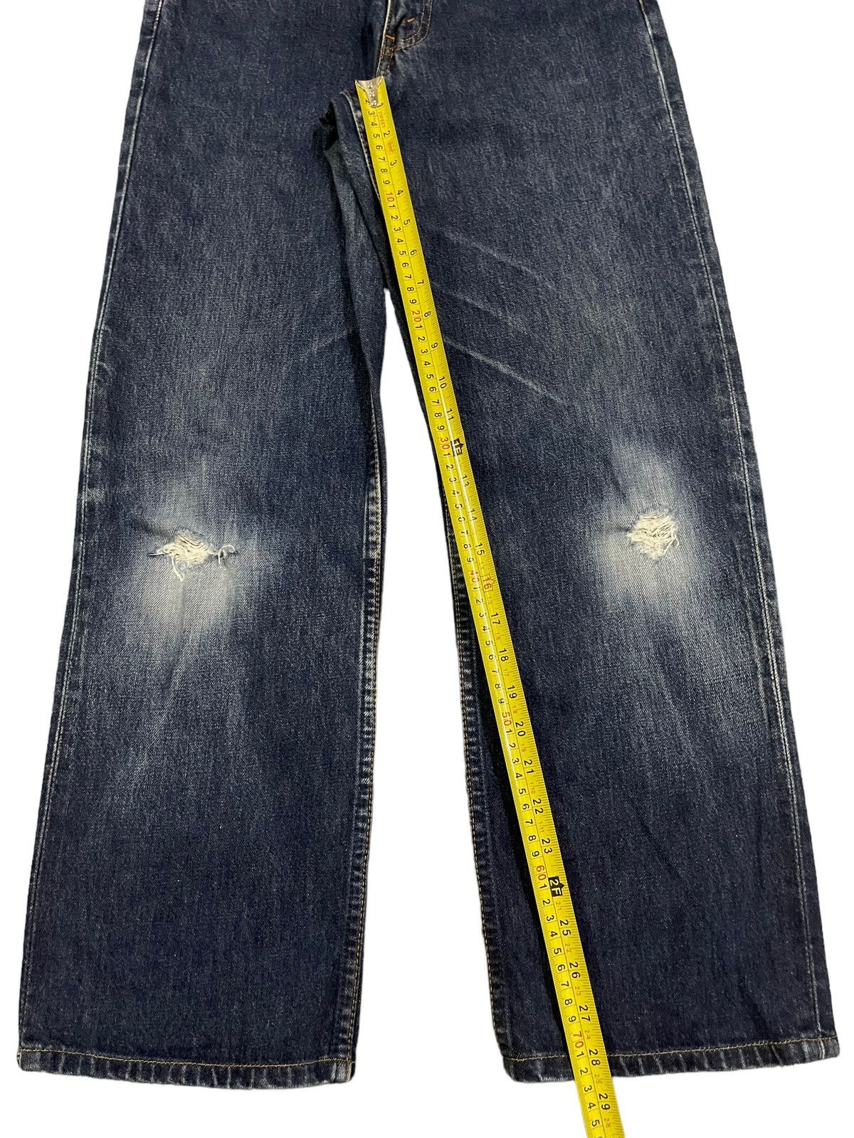 Levi's Vintage 90s Levis 508 Blue Wash Distress Baggy Jeans Size US 30 / EU 46 - 12 Thumbnail