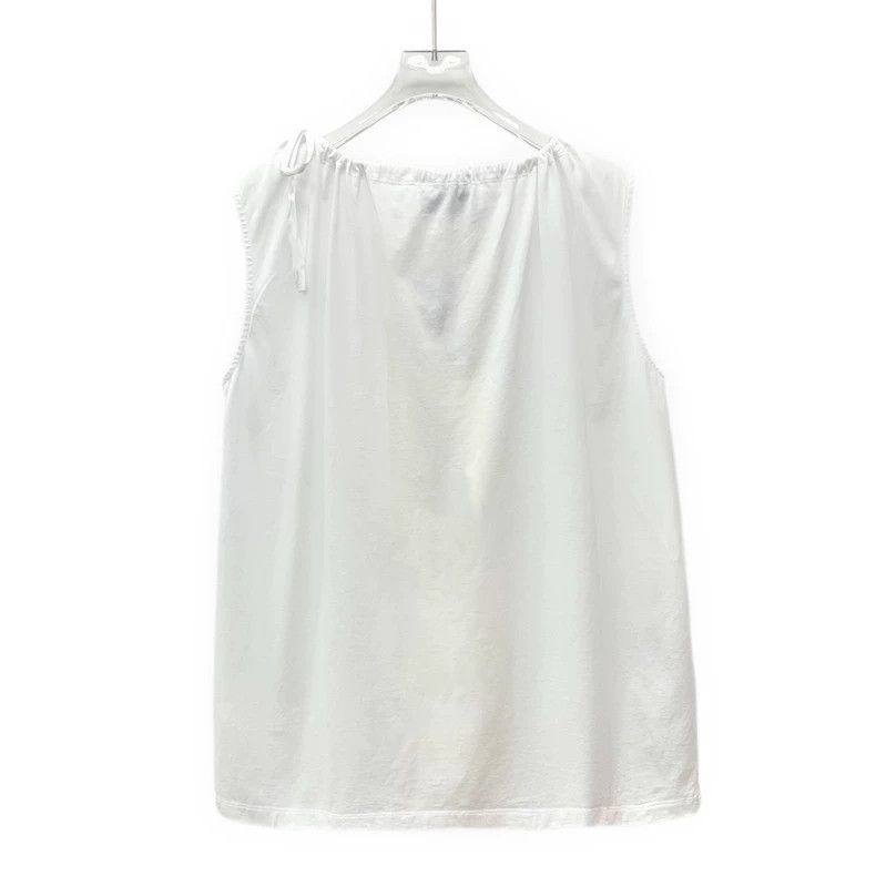 Prada Prada White lace design cotton round-neck sleeveless shirt Size S / US 4 / IT 40 - 2 Thumbnail