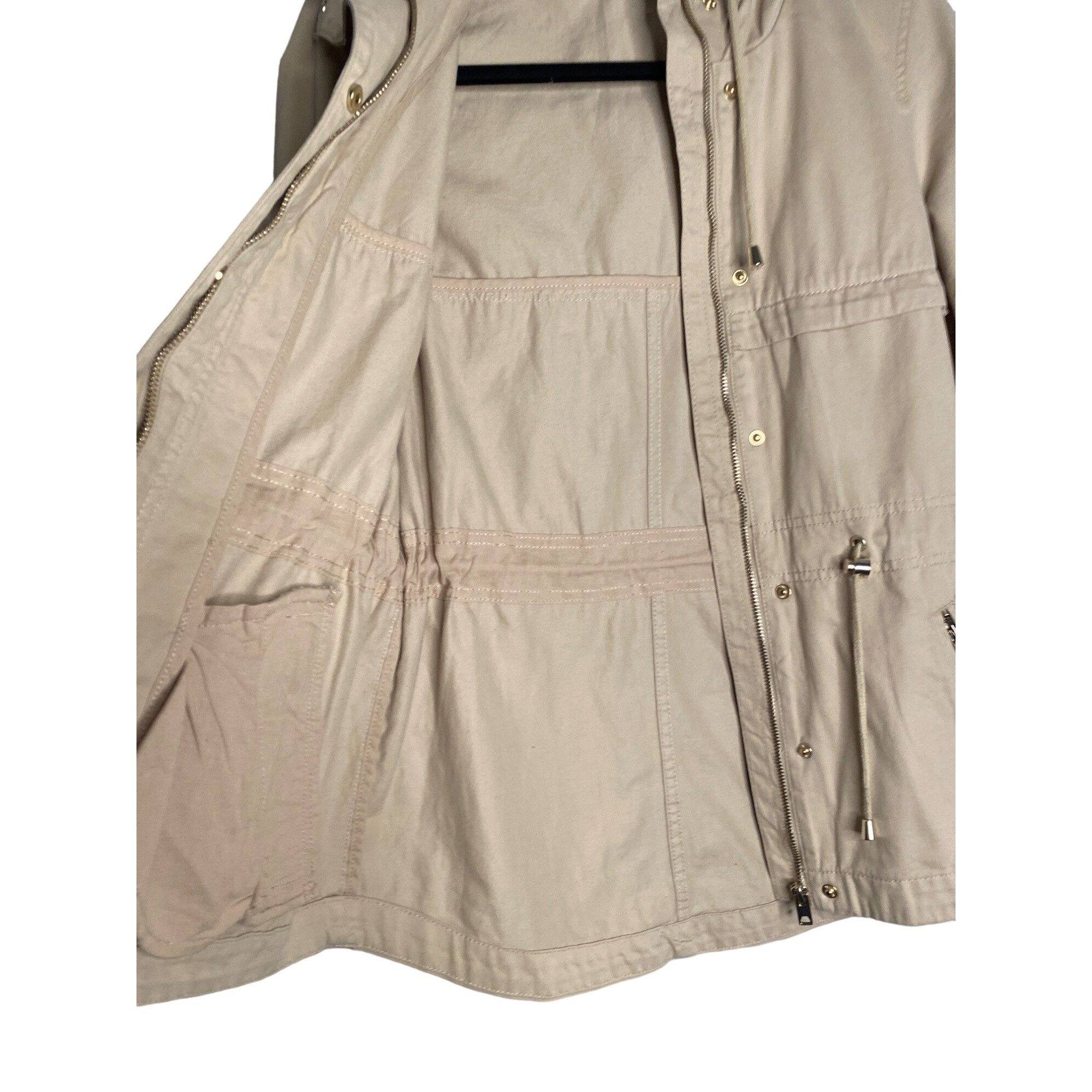 H&M H&M DIVIDED WOMEN'S KHAKI HOODED UTILITY ANORAK JACKET SZ 4 Size S / US 4 / IT 40 - 4 Thumbnail