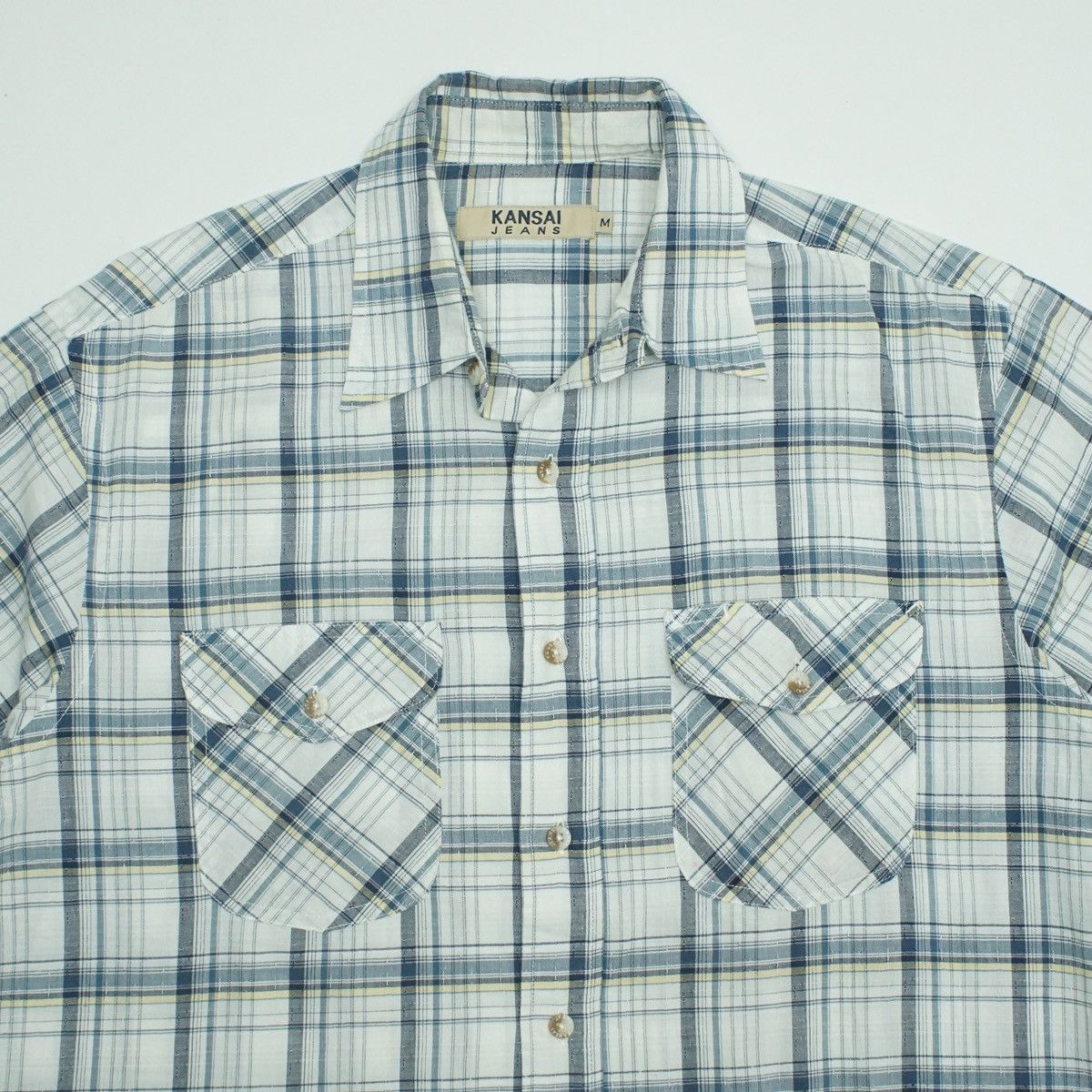 Kansai Yamamoto *NoTariff Kansai Yamamoto Plaid Pocket Shirt Size US M / EU 48-50 / 2 - 2 Thumbnail