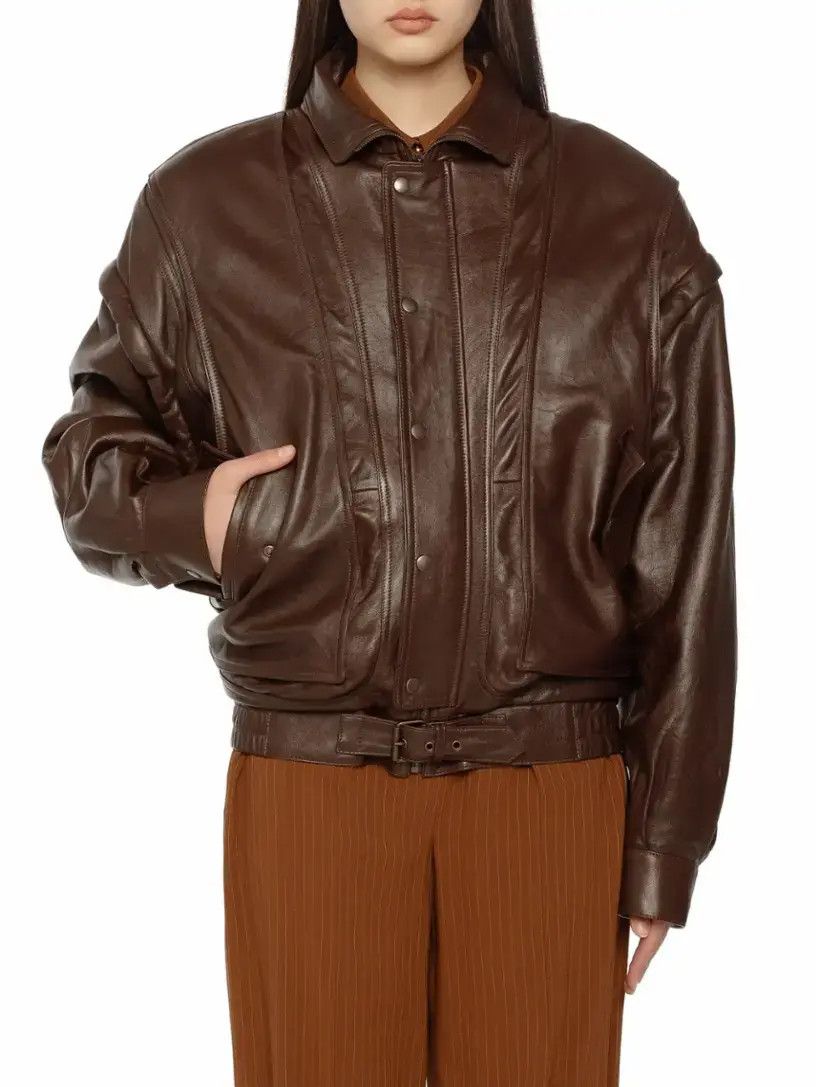 Saint Laurent Paris o1s1wg110225 766108 Blouson Jacket Transformer in Marron Size S / US 4 / IT 40 - 3 Thumbnail