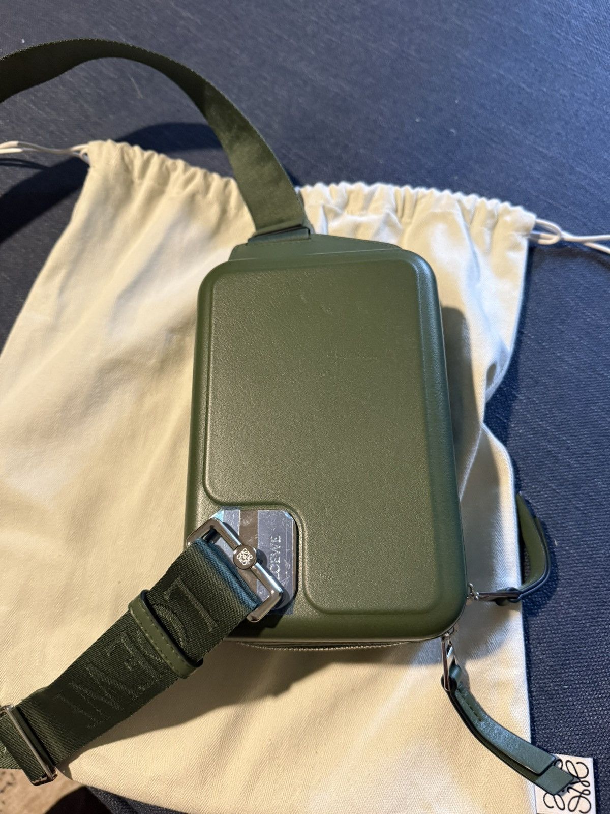 Loewe Loewe Men’s Leather Crossbody Bag - Hunter Green Size ONE SIZE - 3 Thumbnail