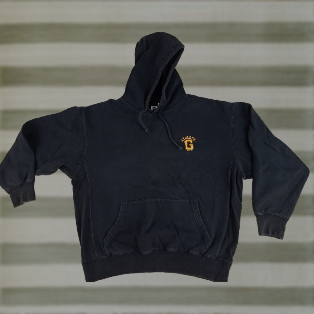 Gap VINTAGE Gap Athletic Navy Reverse Weave Medium Pullover Hooded Sweatshirt Size US M / EU 48-50 / 2 - 1 Thumbnail