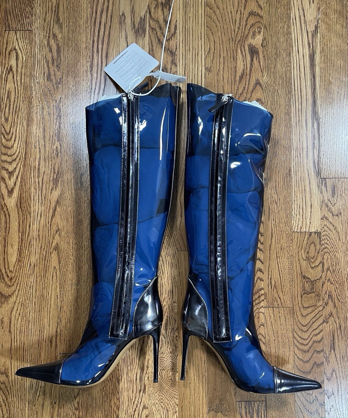 Alexandre Vauthier ALEXANDRE VAUTHIER ALEX METALLIC KNEE-HIGH BOOTS CINA SZ 40 Size US 10 / IT 40 - 3 Thumbnail