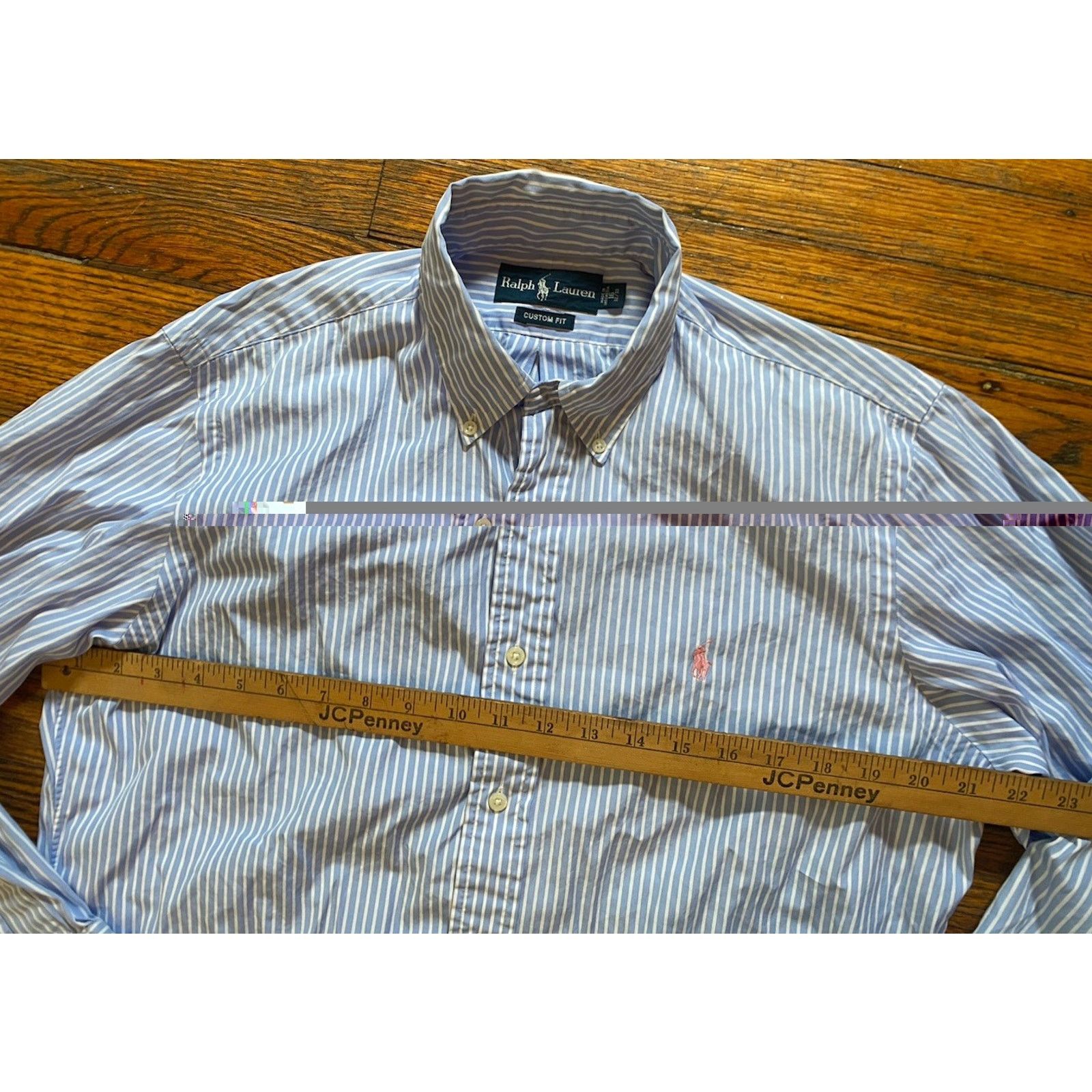 Polo Ralph Lauren Ralph Lauren Shirt Mens 16 32/33 Blue Custom Fit Button Pony Size US M / EU 48-50 / 2 - 5 Thumbnail