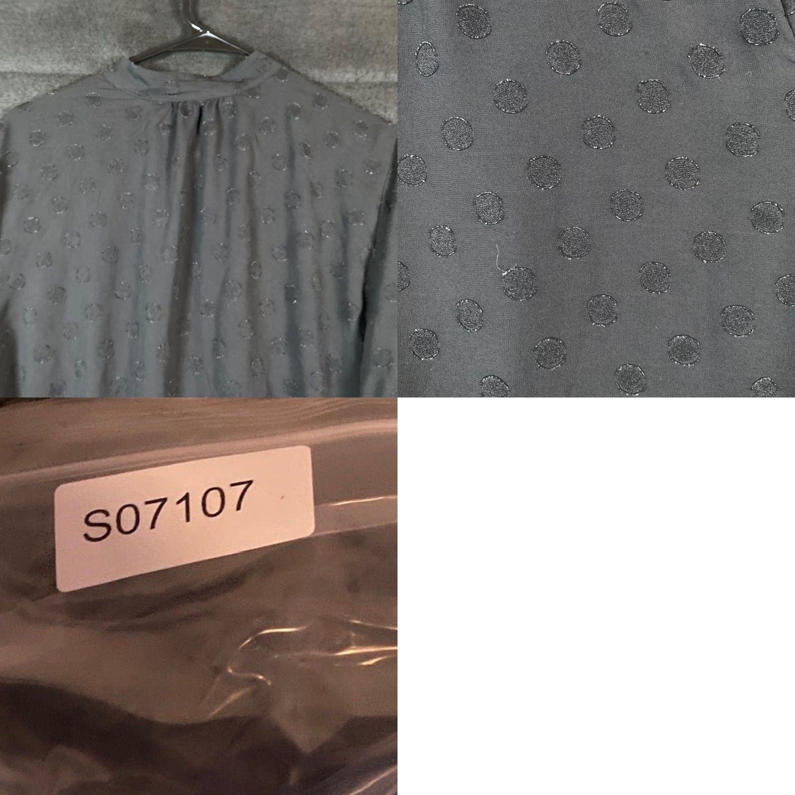 Ann Taylor Ann Taylor Factory Blouse Womens Black Polka Dot Long Sleeve Sheer Cutout Large Size L / US 10 / IT 46 - 9 Thumbnail