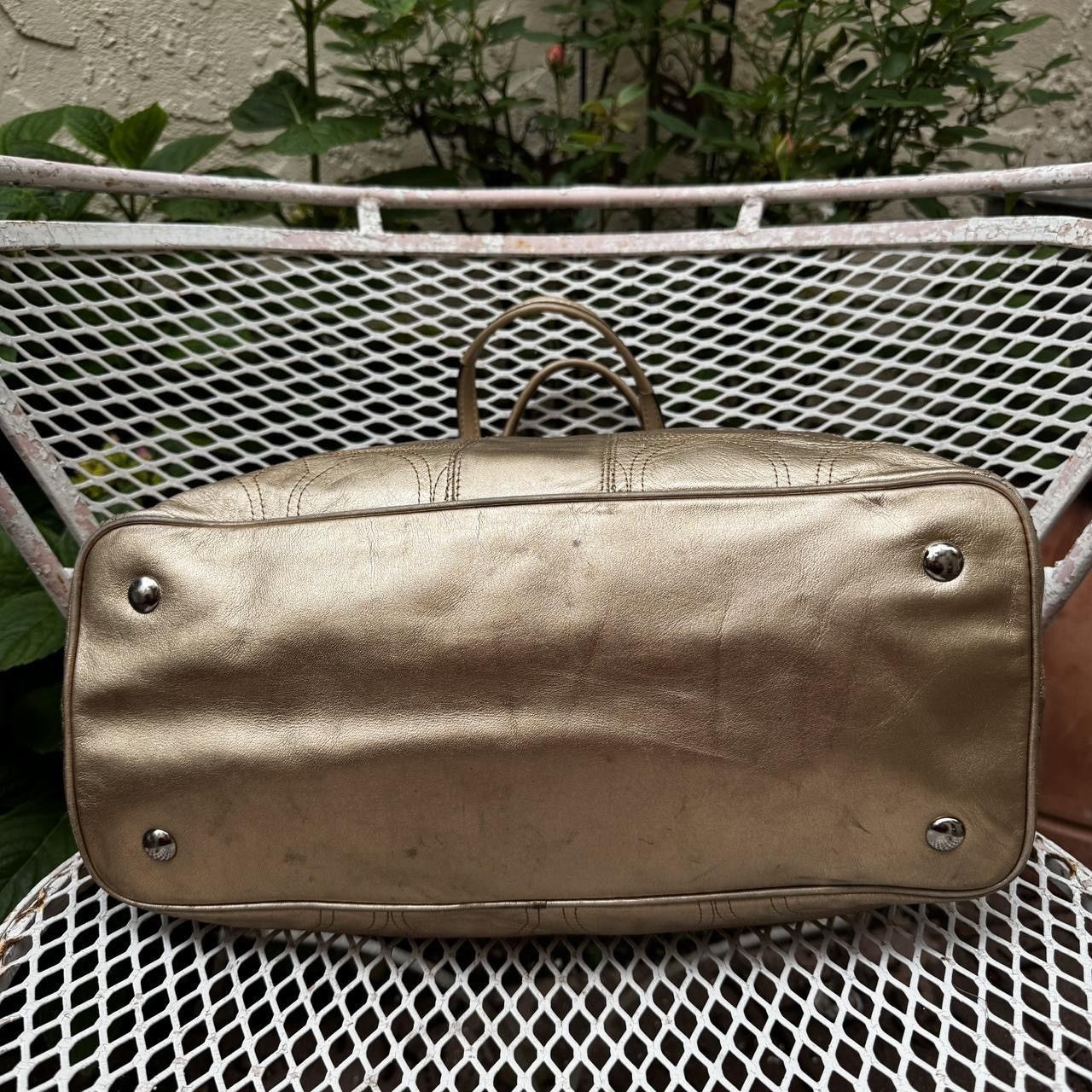 Coach Y2K Coach Kisslock Gold Monogramed Leather Bag Size ONE SIZE - 3 Thumbnail