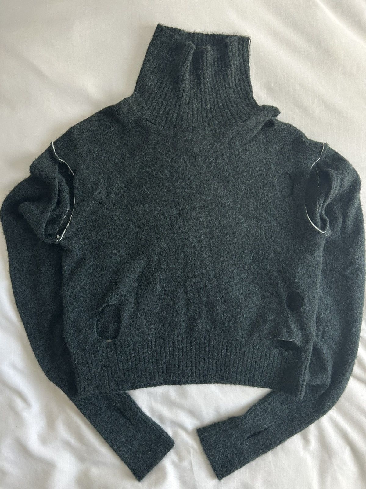 Maison Margiela Maison Margiela MM6 Turtle Neck Sweater Pullover Dark Green Size US L / EU 52-54 / 3 - 1 Thumbnail