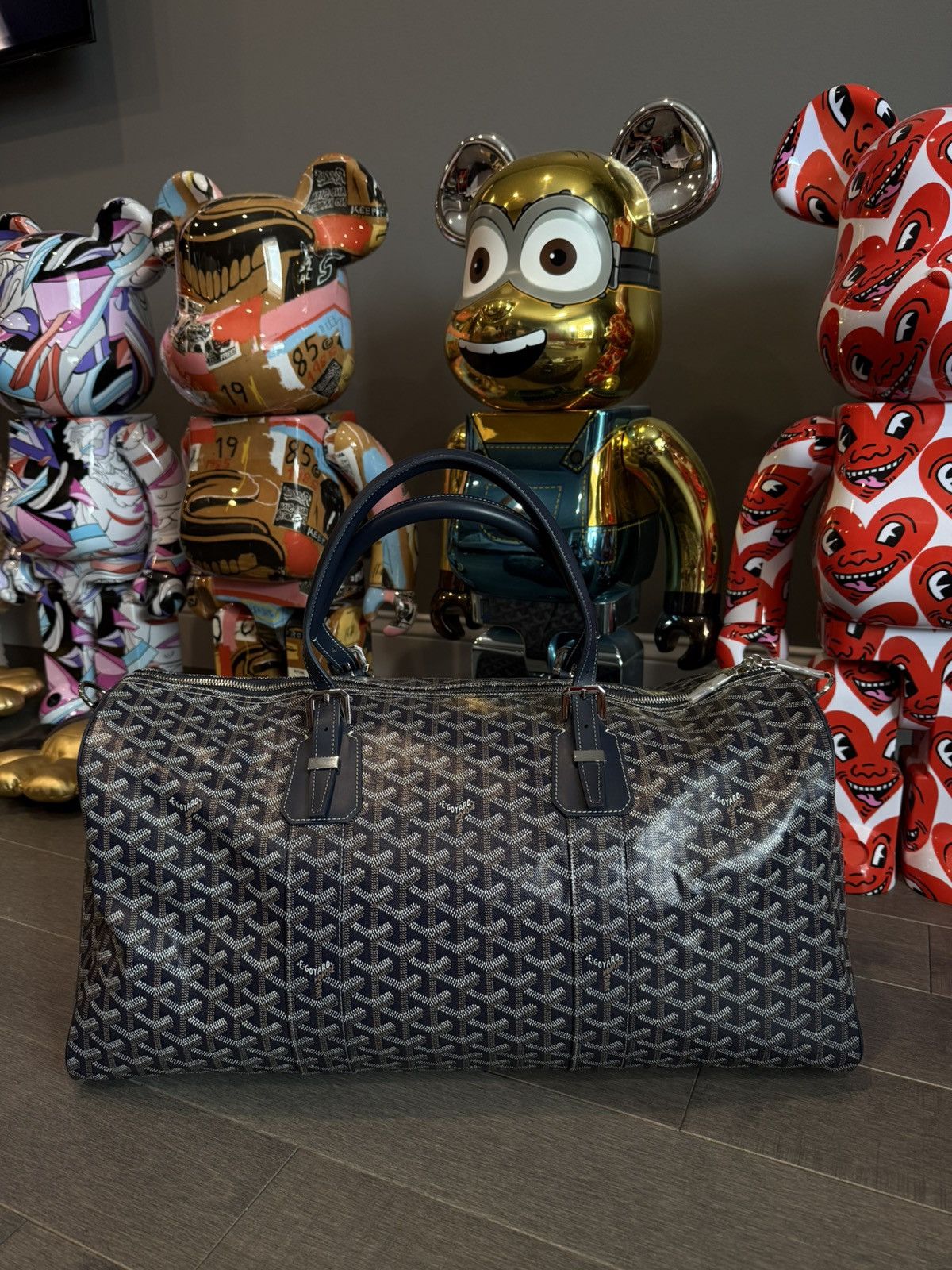 GOYARD 'NAVY' BOSTON 50 DUFFLE BAG