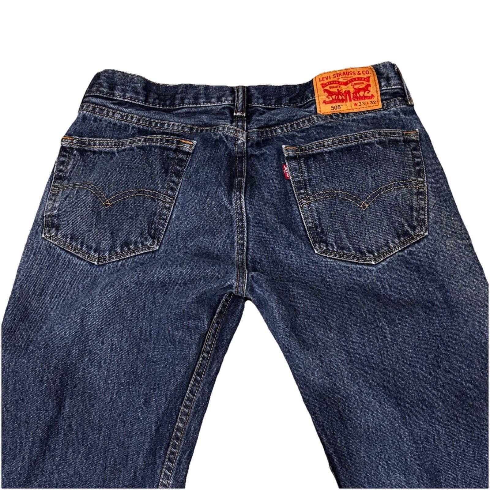Levi's Levi’s 505 Jeans Medium Blue 33X30 (Tagged 33x32) Straight Size US 33 - 7 Thumbnail