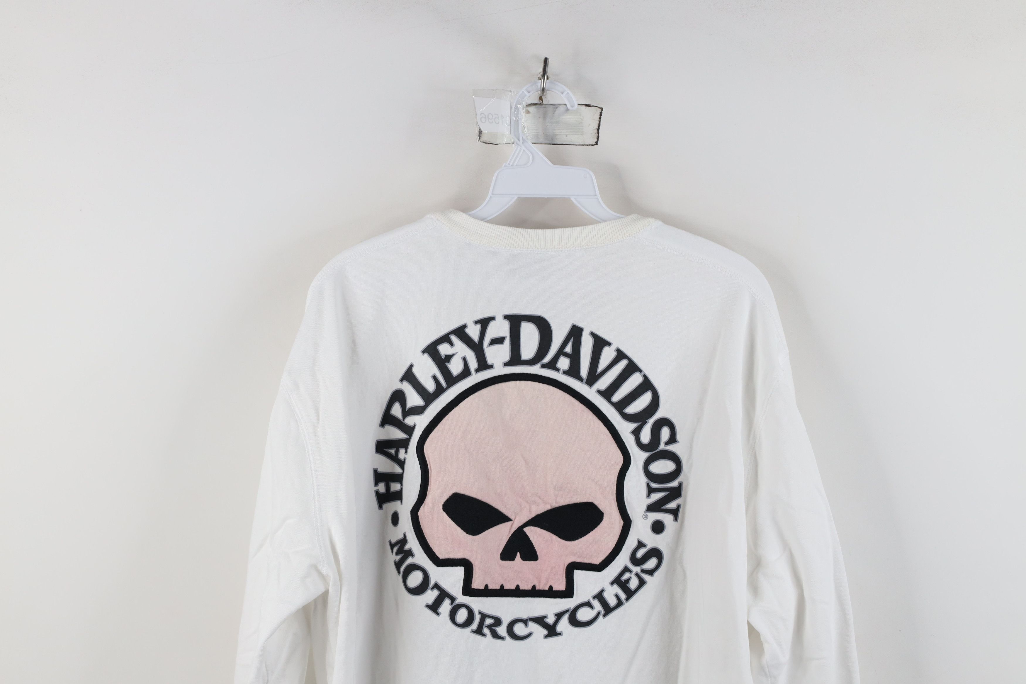 Harley Davidson Vintage Harley Davidson Skull Long Sleeve T-Shirt White Size US XXL / EU 58 / 5 - 12 Thumbnail