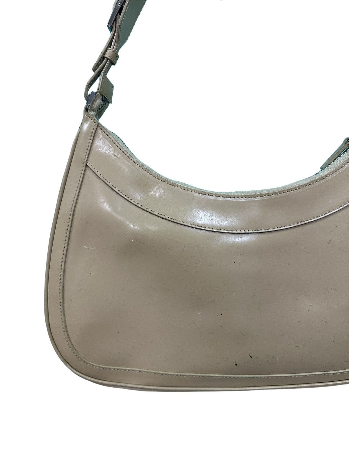 Gucci AUTHENTIC GUCCI BEIGE PATENT LEATHER JACKIE SHOULDER BAG Size ONE SIZE - 9 Thumbnail