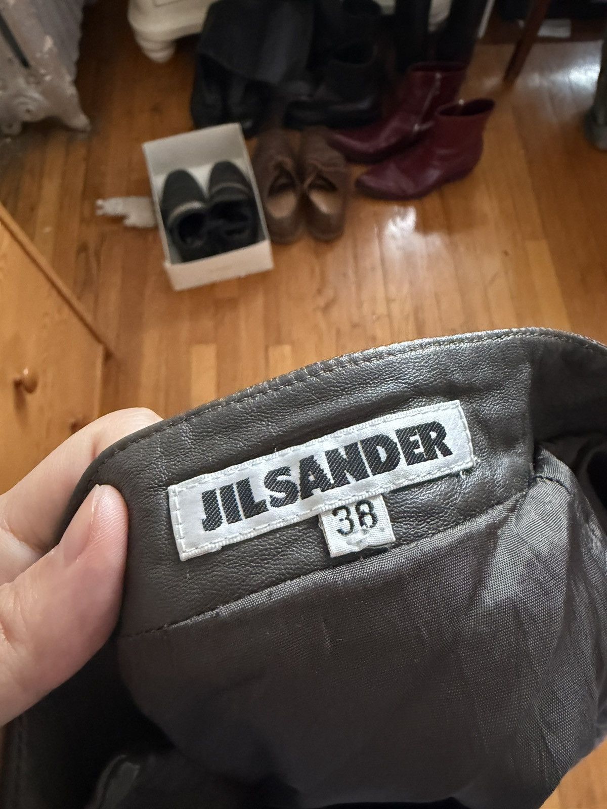 Jil Sander 90s Jil Sander Leather Pants Size 26" / US 2 / IT 38 - 3 Thumbnail