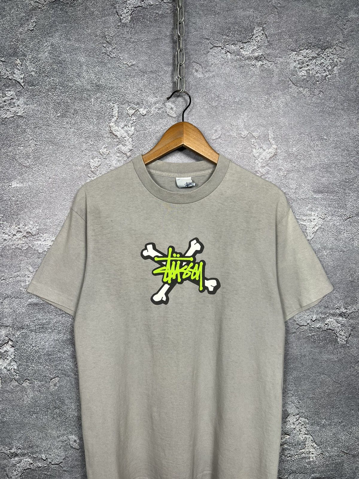 Stussy Rare Stussy Single Stitch Bone Logo Made in USA T-shirt Tee Size US M / EU 48-50 / 2 - 2 Thumbnail