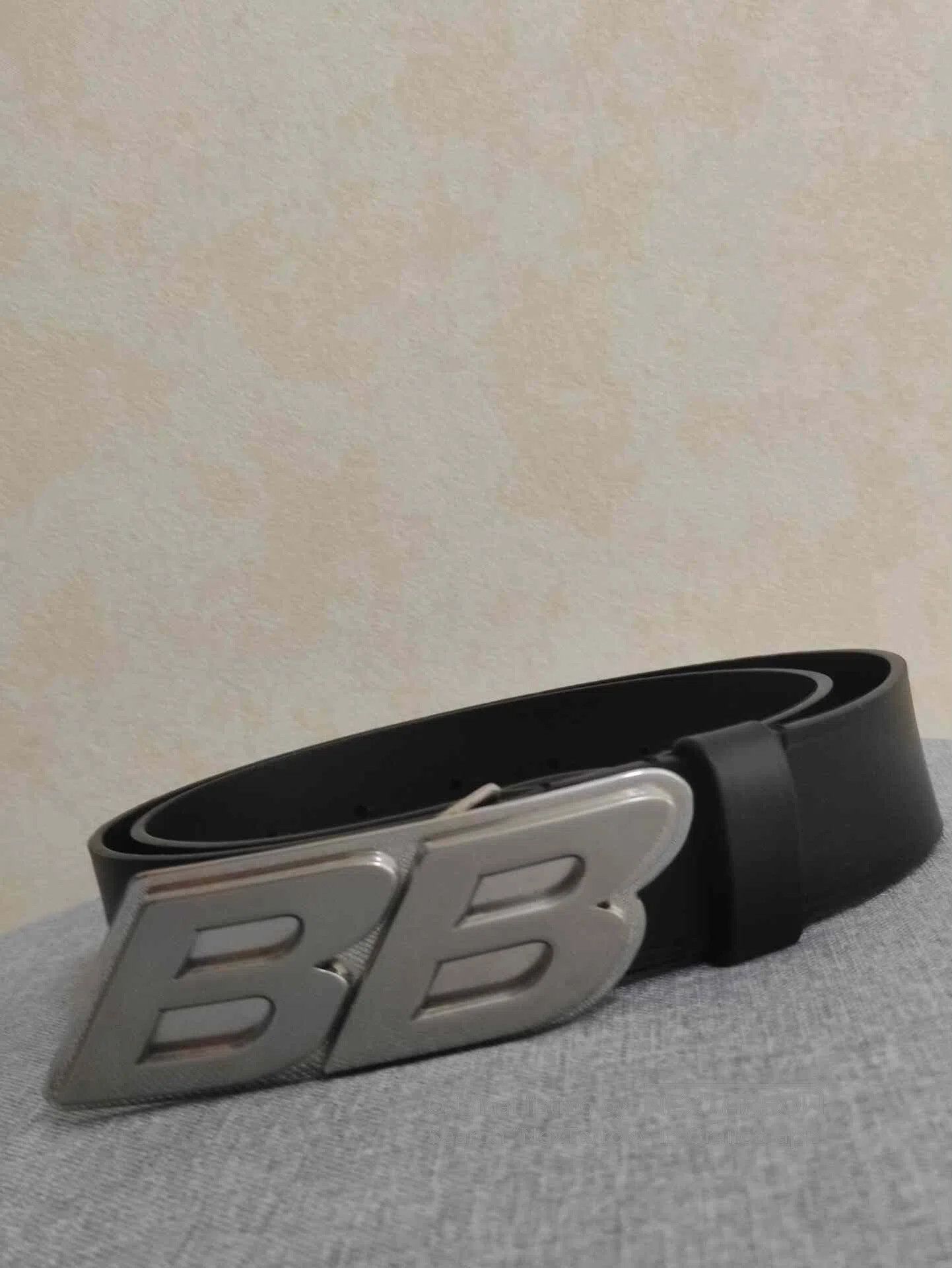 Balenciaga Balenciaga Runway Double B Black Leather Belt. Size ONE SIZE - 1 Thumbnail