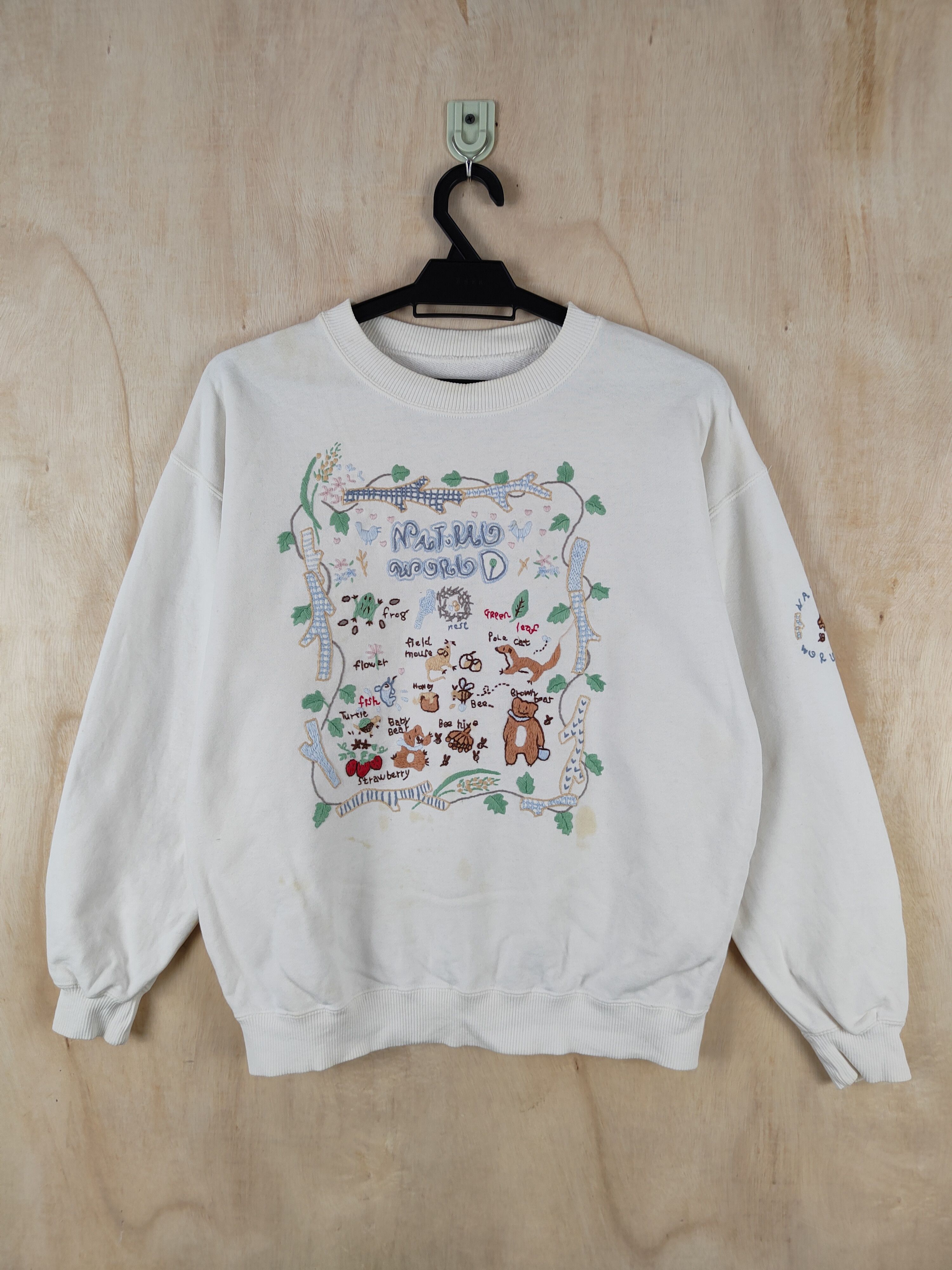 Japanese Brand × Vintage Japanese Brand art White Sweatshirts #S2640 Size M / US 6-8 / IT 42-44 - 1 Thumbnail