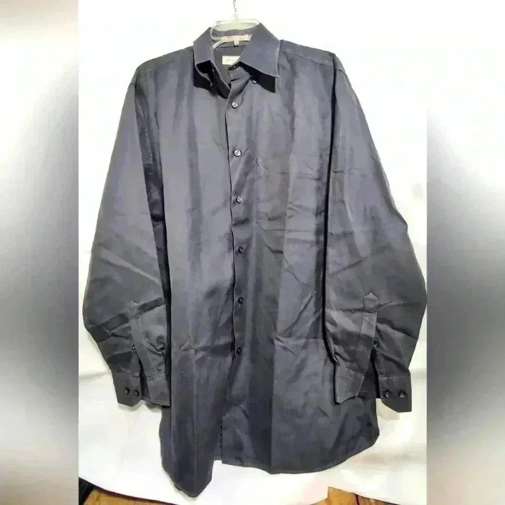 Nordstrom John W Nordstrom Navy Blue dress shirt sz M Organic cotton |  Grailed
