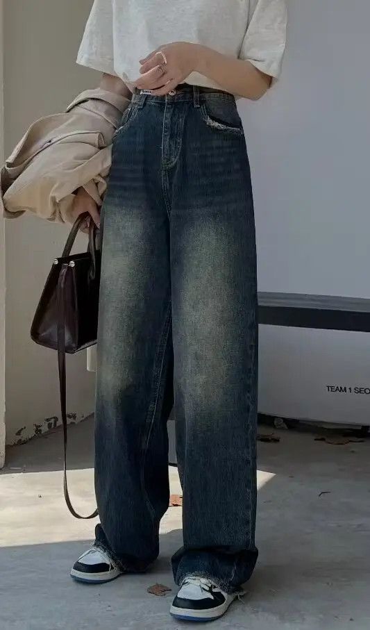 Other Vintage Blue High Waist Women Jeans Gradient Size 29" - 4 Thumbnail