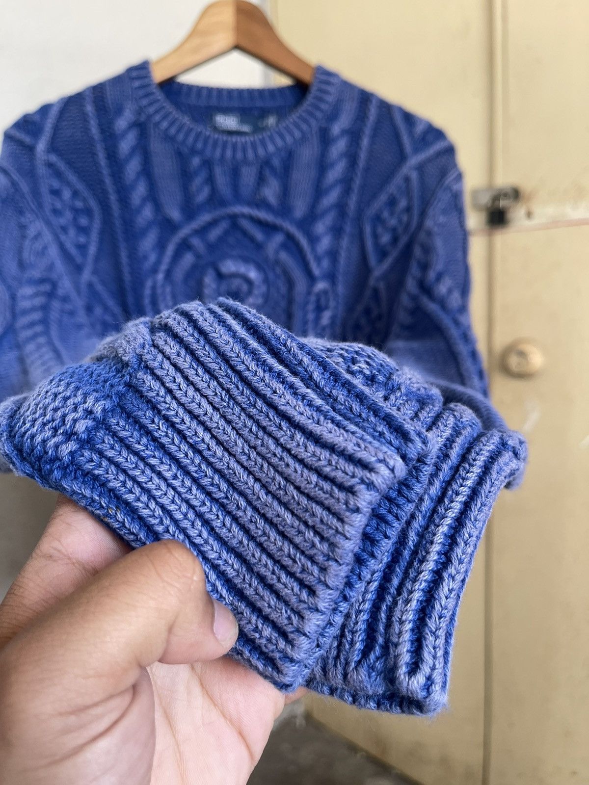 Polo Ralph Lauren Polo Ralph Lauren Aran Knit Cotton Sweater Faded Style Size US M / EU 48-50 / 2 - 5 Thumbnail