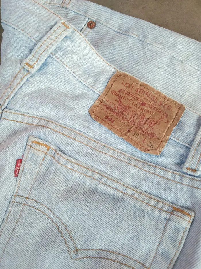 Levi's × Vintage 90s Vintage Levis 501 Made In USA Distressed Jeans 28x32 Size US 28 / EU 44 - 3 Thumbnail