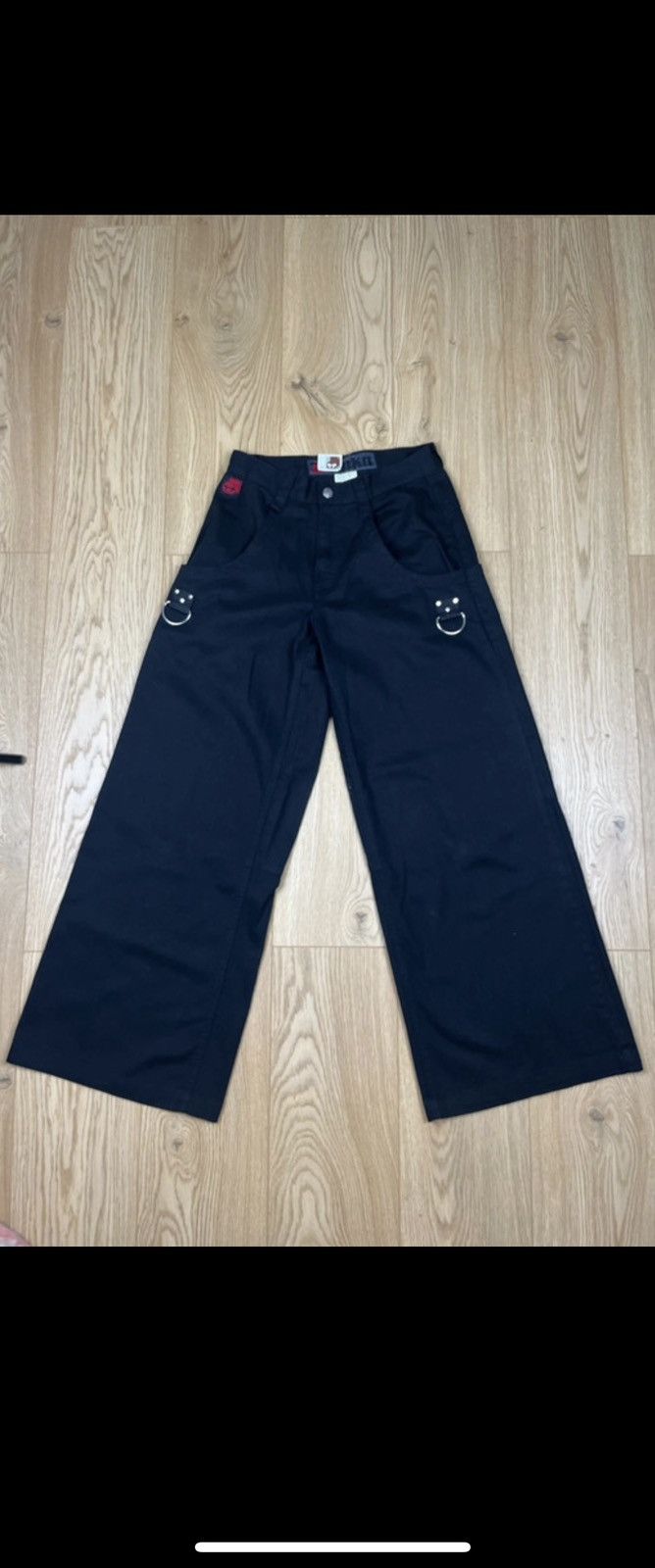 JNCO STUKA Black Baggy Pants Y2K Cyberpunk Workwear DEADSTOCK Size US 28 / EU 44 - 2 Thumbnail