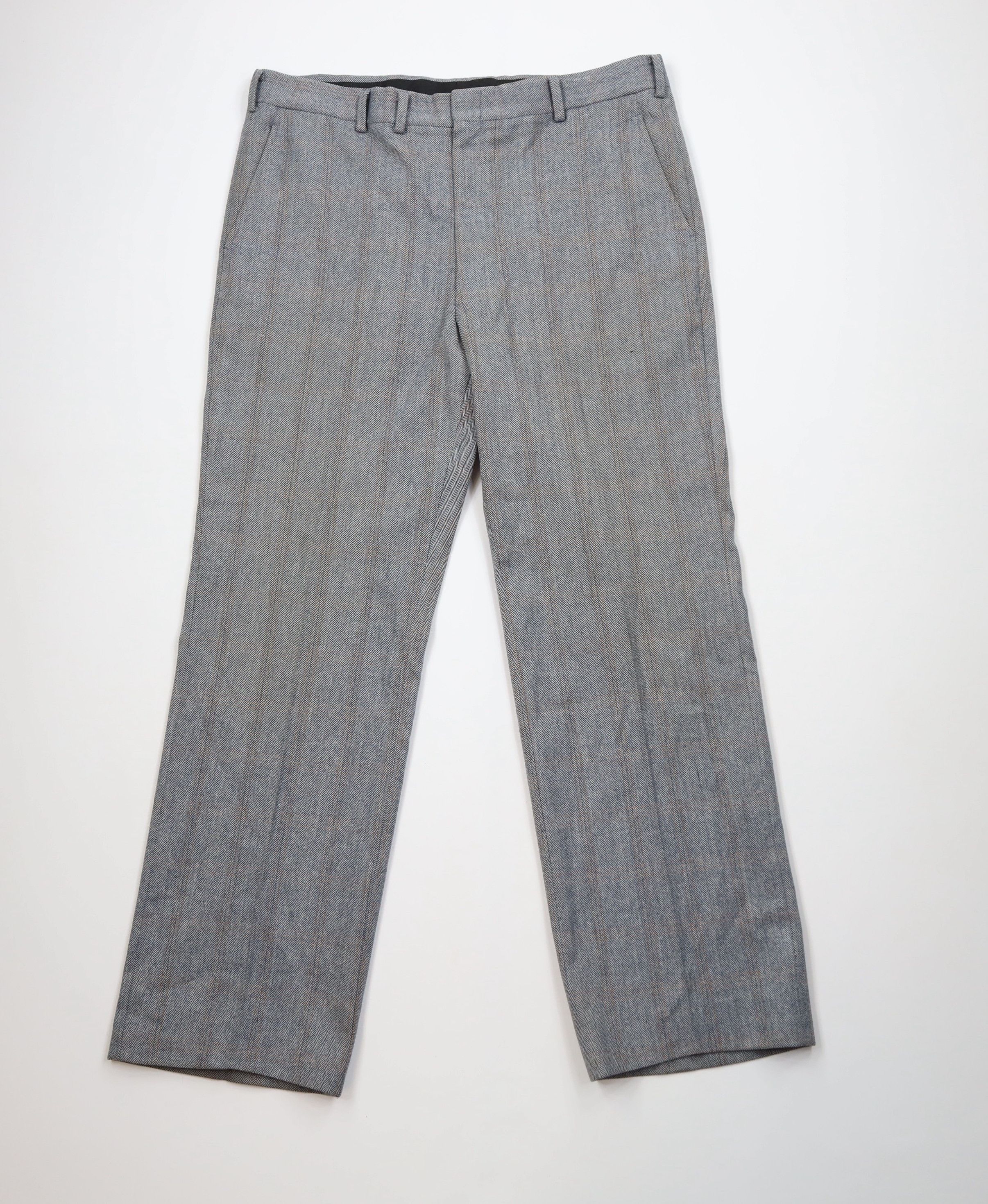 Vintage Vintage 60s 70s Streetwear Herringbone Bell Bottoms Pants Size US 38 / EU 54 - 1 Thumbnail