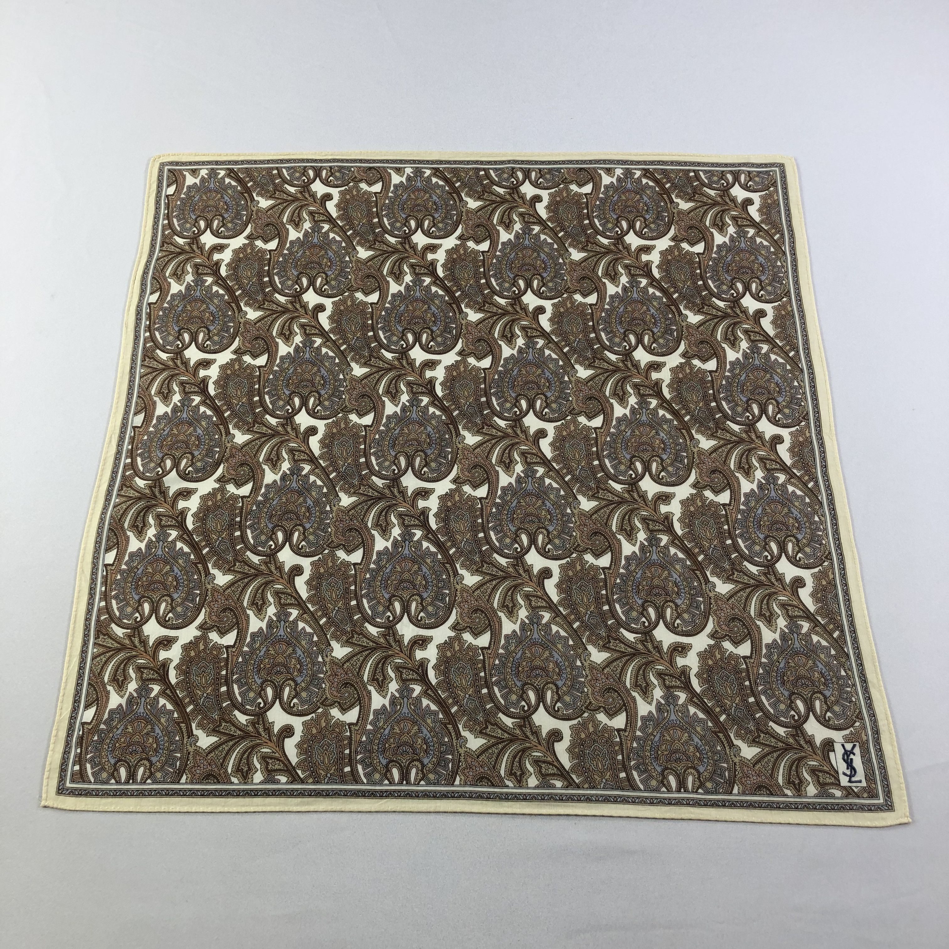Vintage × Yves Saint Laurent YSL Paisley Handkerchief Neckerchief Bandana H1650 Size ONE SIZE - 3 Thumbnail