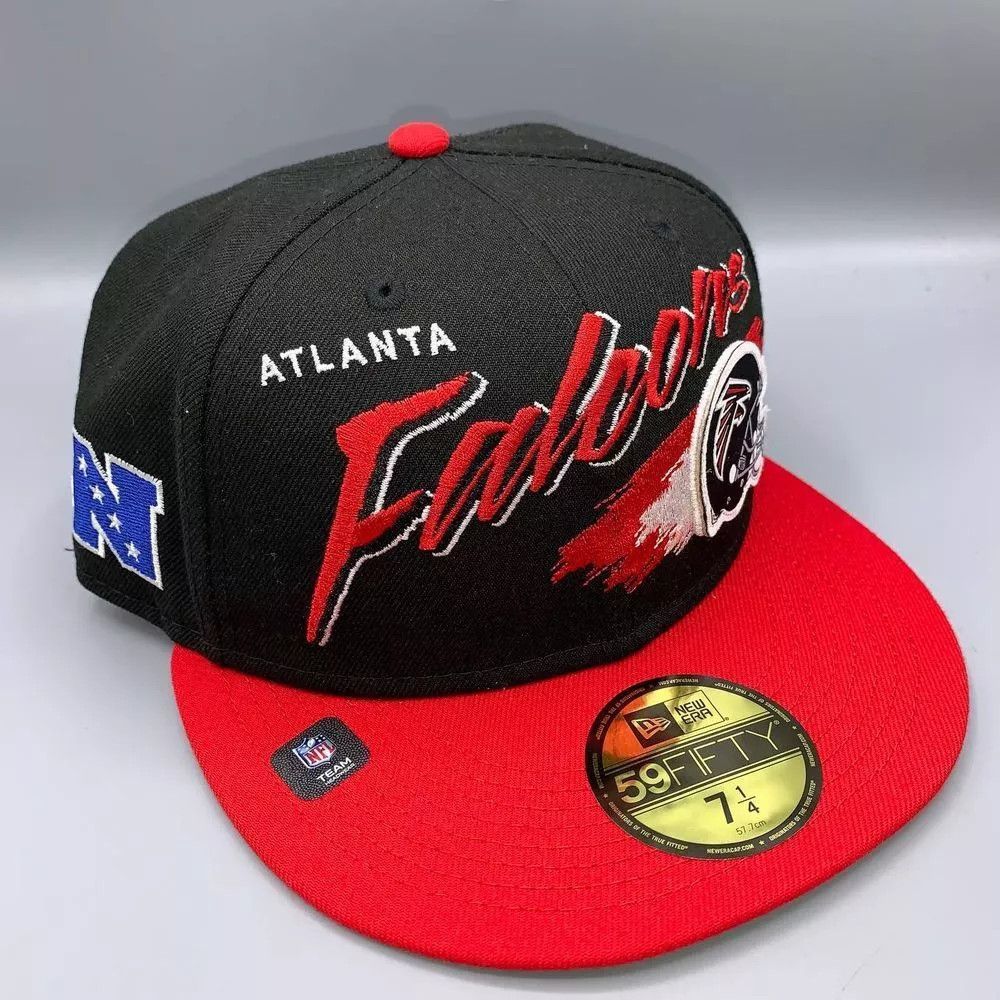 New Era Atlanta Falcons Hat Men 7 1/4 59Fifty New Era NFL Fitted Cap Size ONE SIZE - 1 Thumbnail