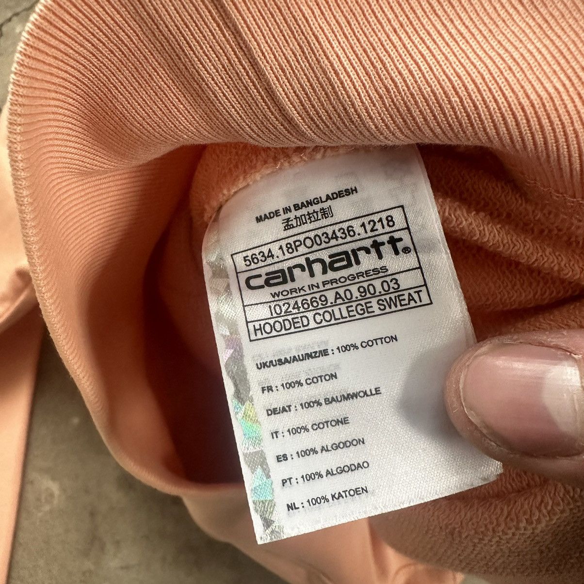 Carhartt CARHARTT BOXY COLLEGE BIG LOGO Y2K VINTAGE HOODIE Size US M / EU 48-50 / 2 - 8 Thumbnail
