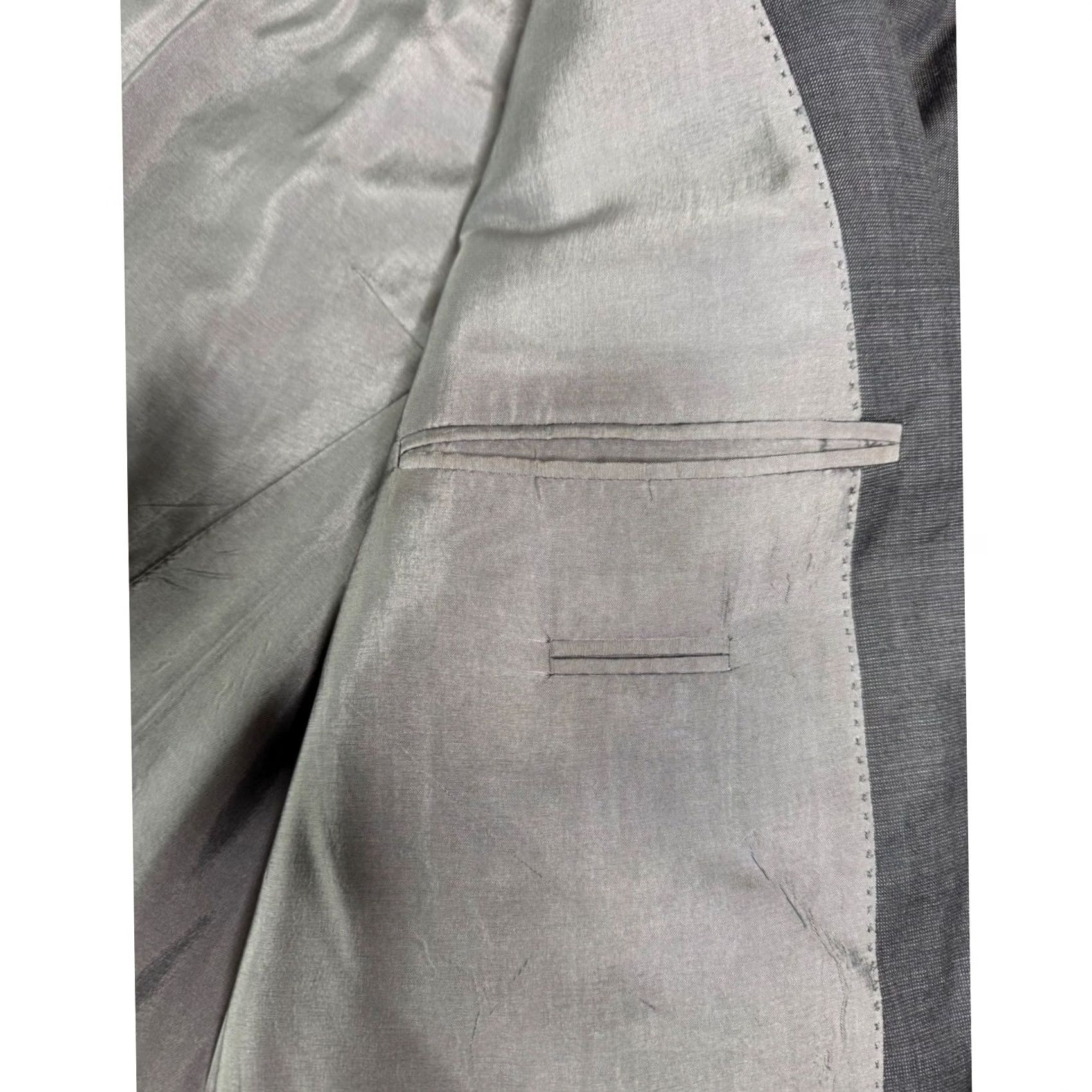 Hugo Boss Hugo Boss Gray Wool Blazer - Mens 46/L - Business Formal Jacket Size 46R - 7 Thumbnail