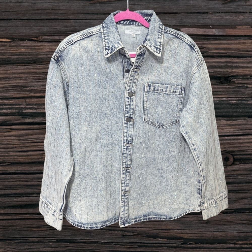 Other Vervet Striped Rhinestone Shacket NWT Size S / US 4 / IT 40 - 1 Thumbnail