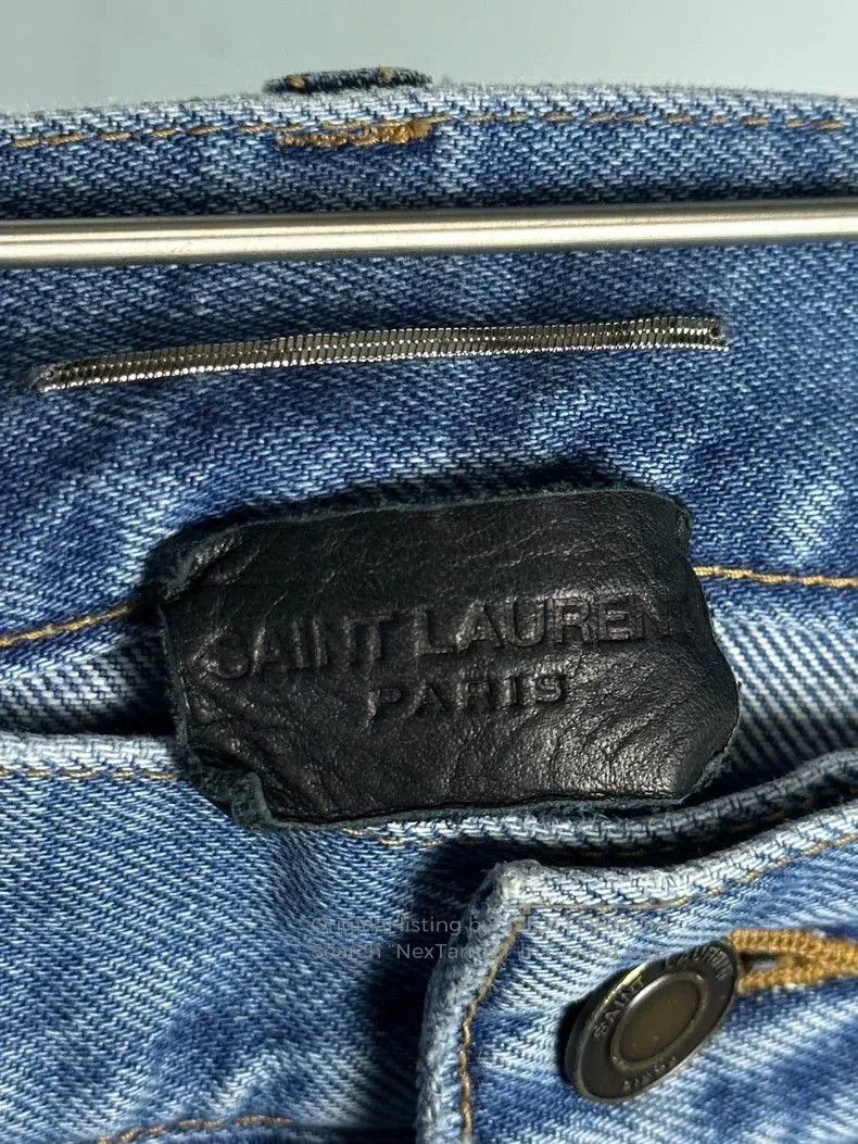 Saint Laurent Paris Saint Laurent Paris Washed Blue Jeans. Size US 30 / EU 46 - 5 Thumbnail