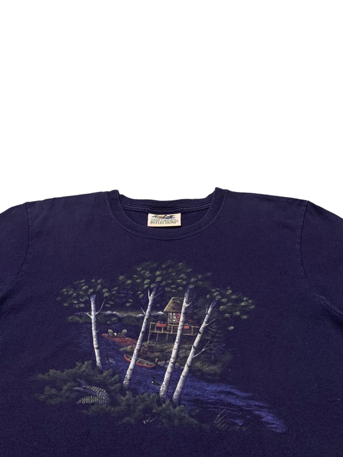 Vintage Vintage Northern reflection Art Painting Healing Tshirt Size US M / EU 48-50 / 2 - 4 Thumbnail